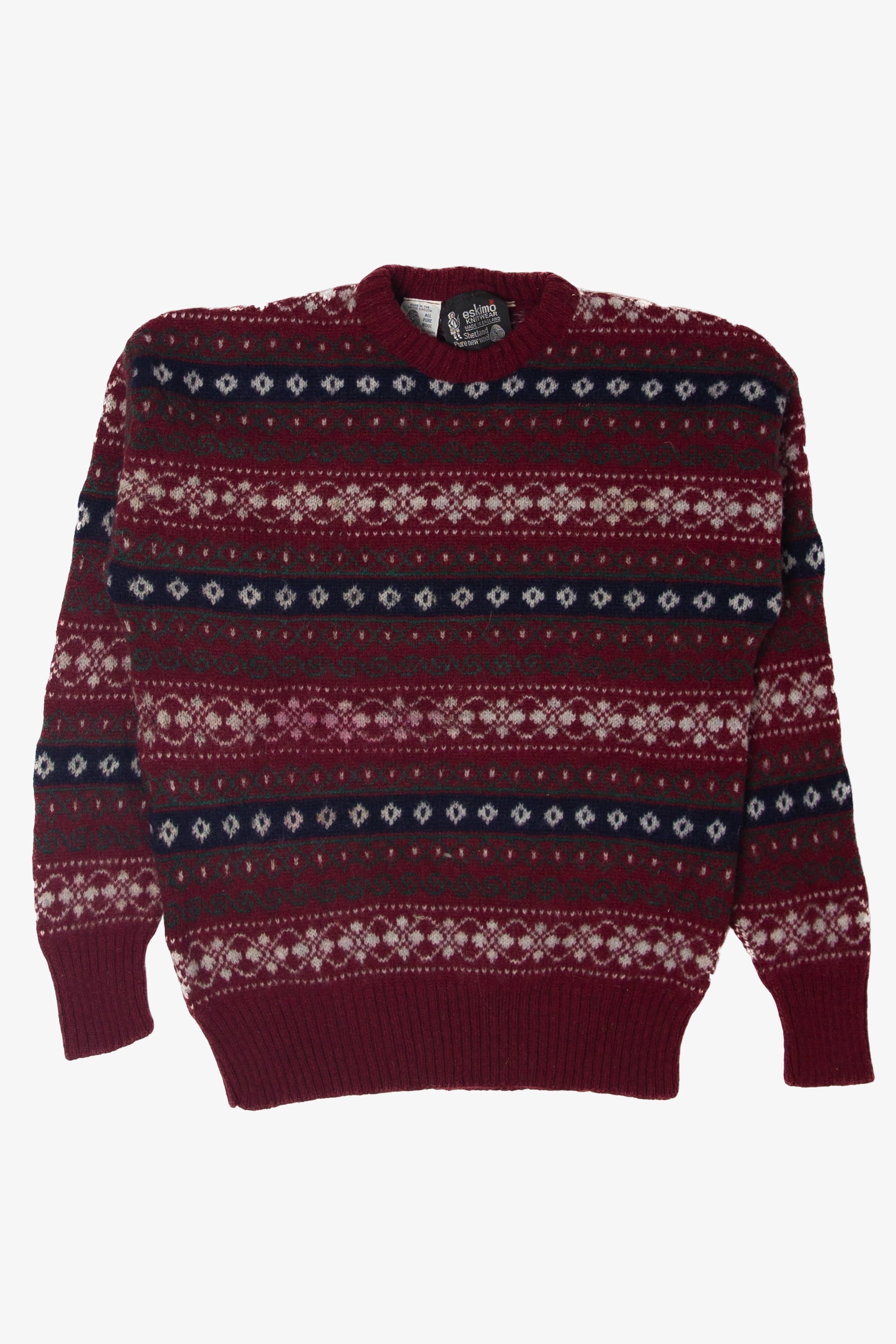 Vintage Eskimo Knitwear Fair Isle Sweater (1990s)