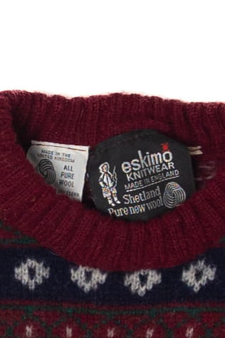 Vintage Eskimo Knitwear Fair Isle Sweater (1990s)