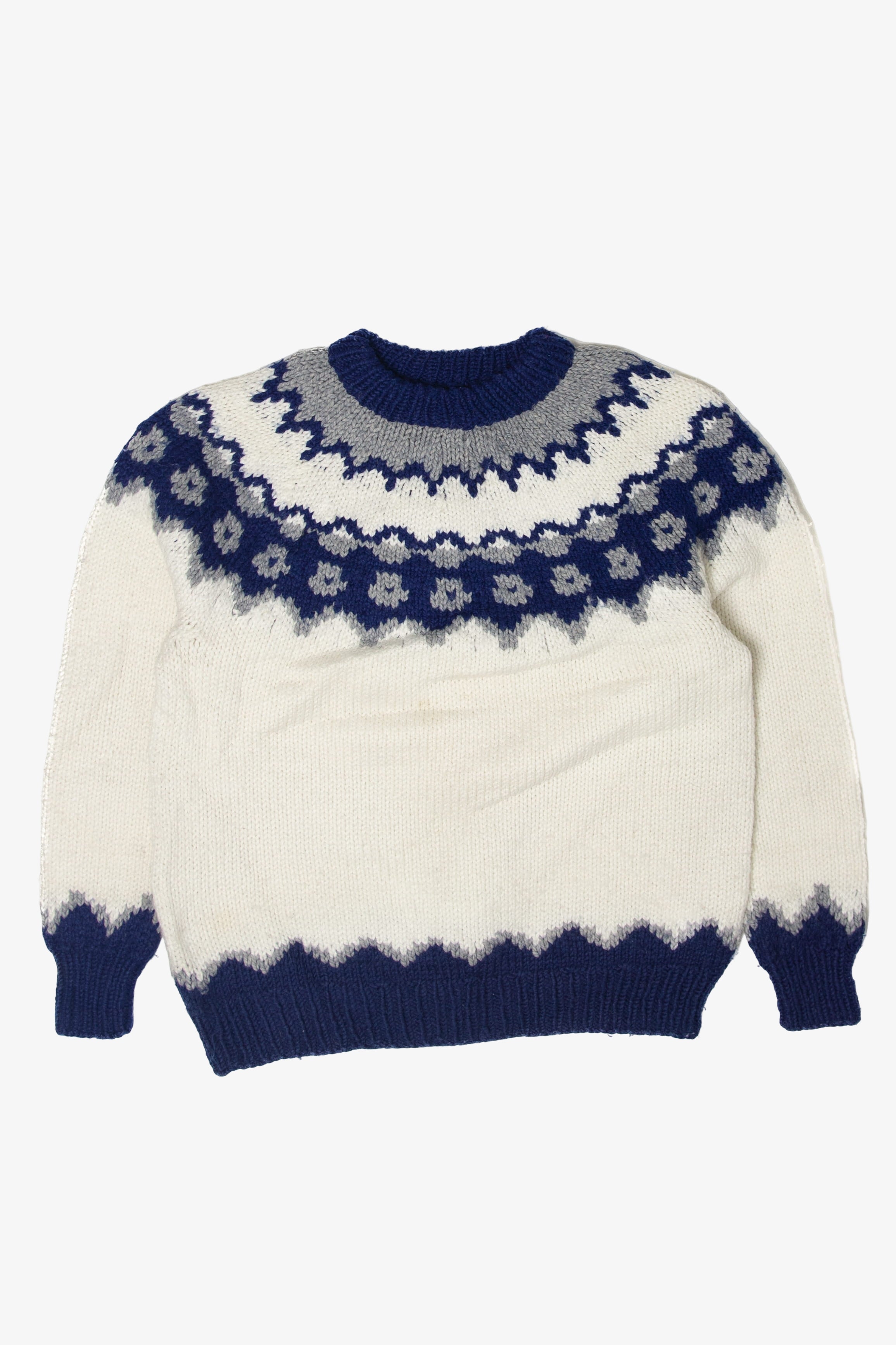 Blue And White Fair Isle Sweater