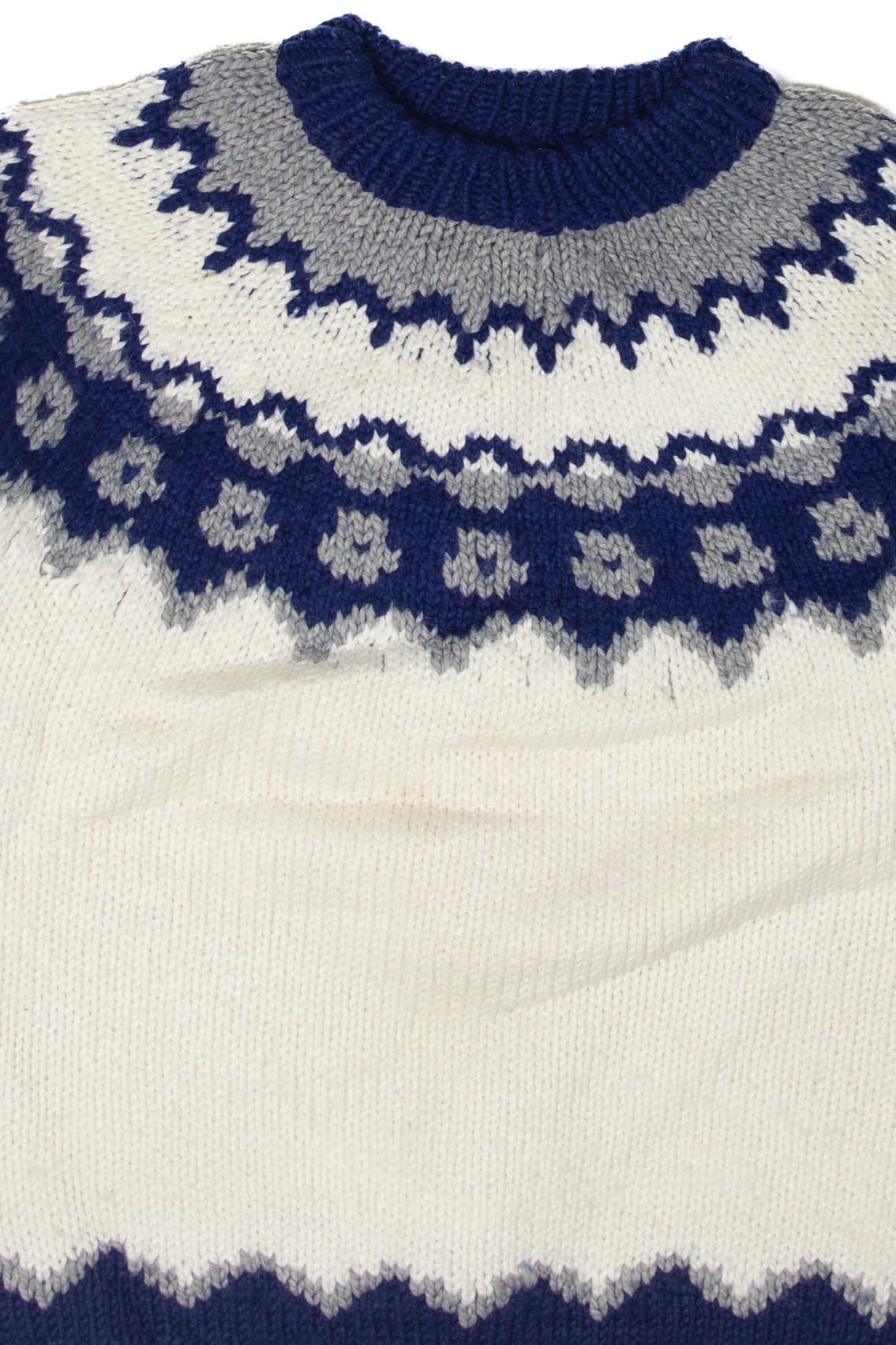 Blue And White Fair Isle Sweater