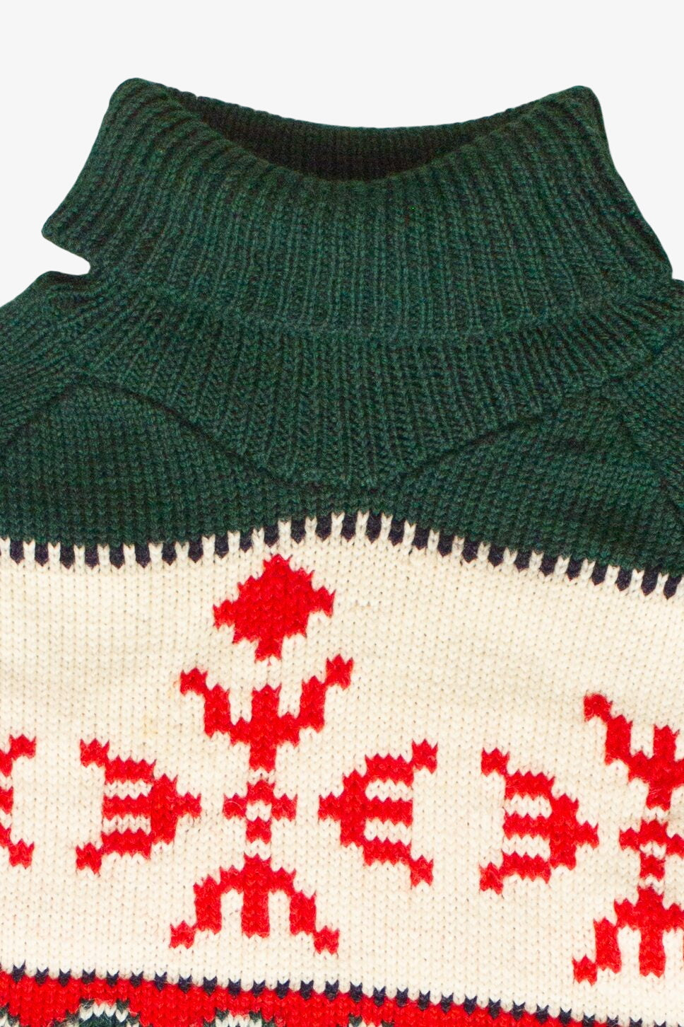 Vintage Reindeer Knit Fair Isle Sweater