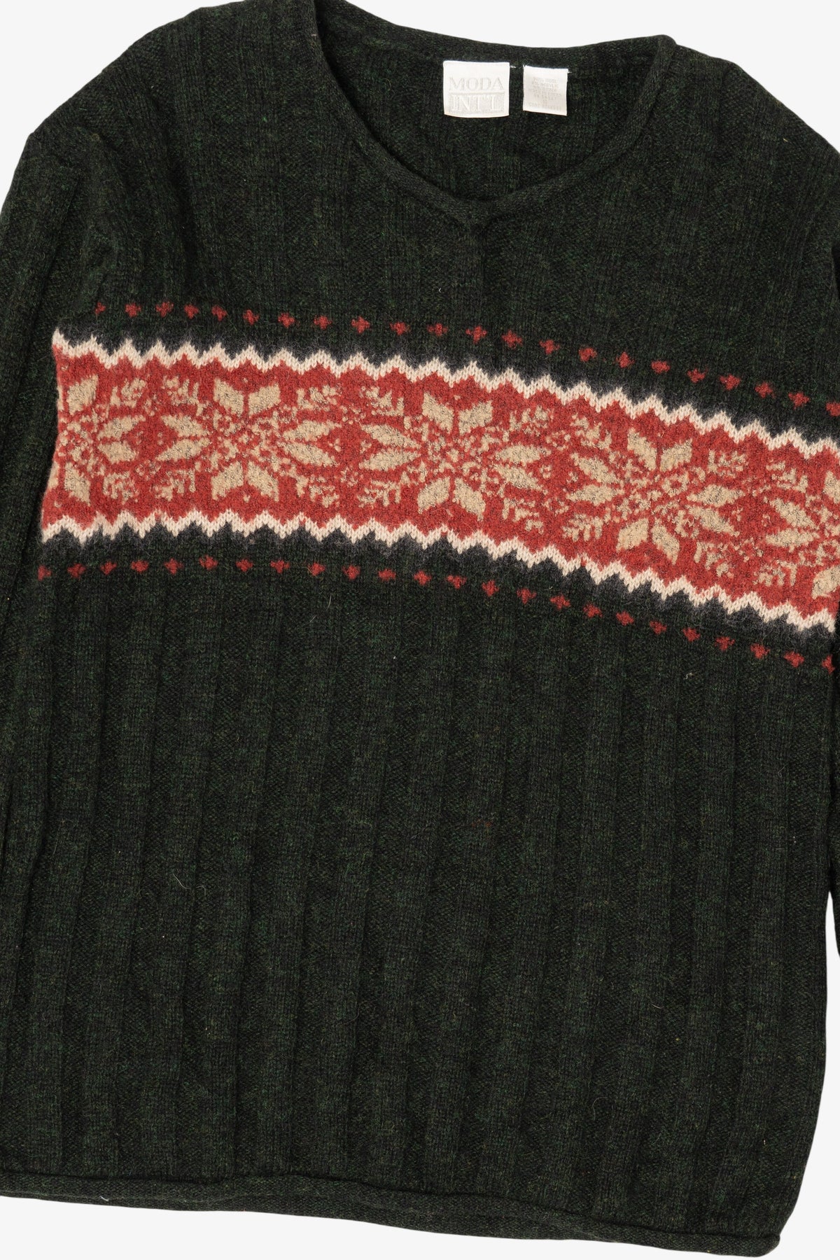 Vintage Dark Green Moda International Sweater (1990s)