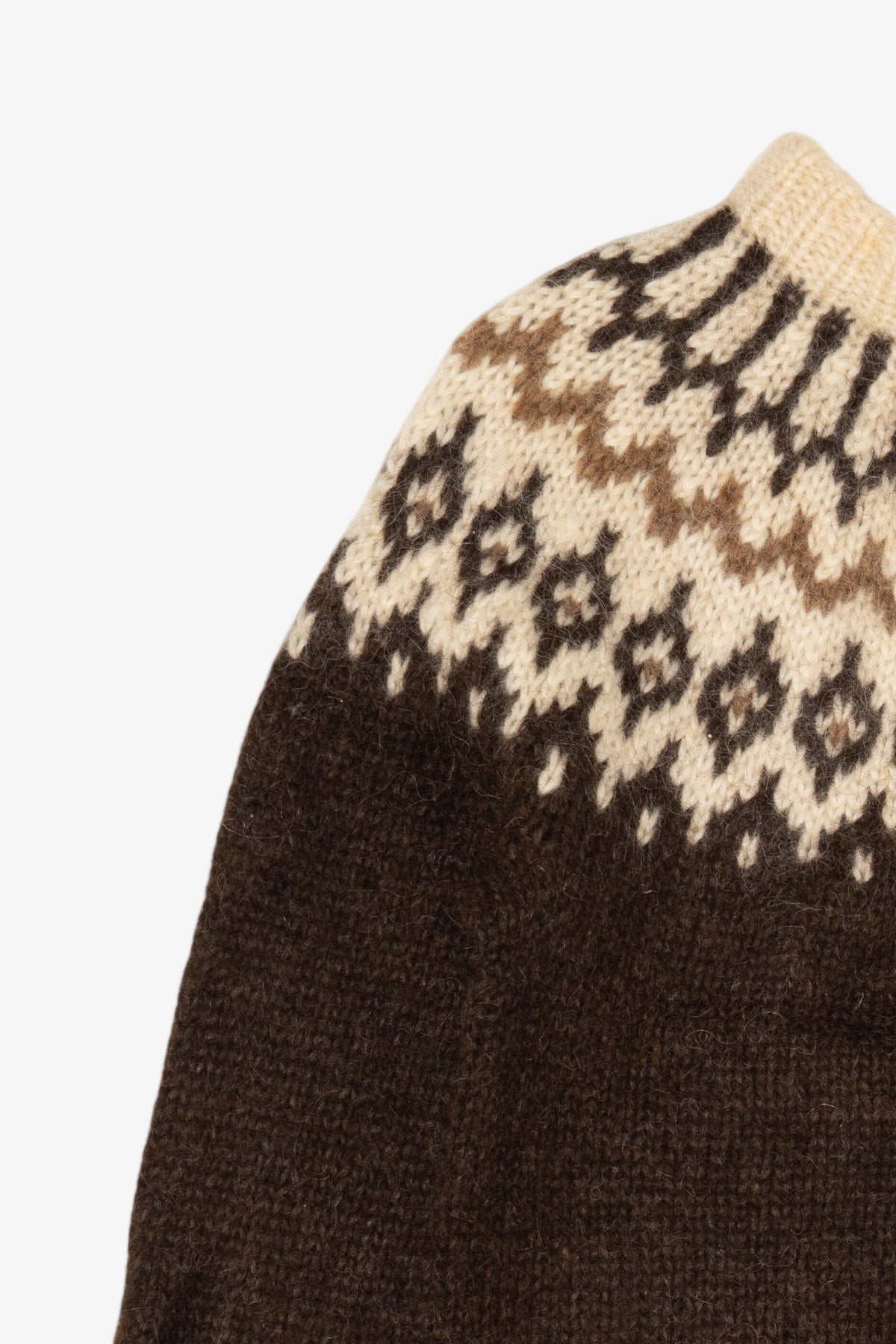 Vintage Dark Brown Fair Isle Sweater (1990s)