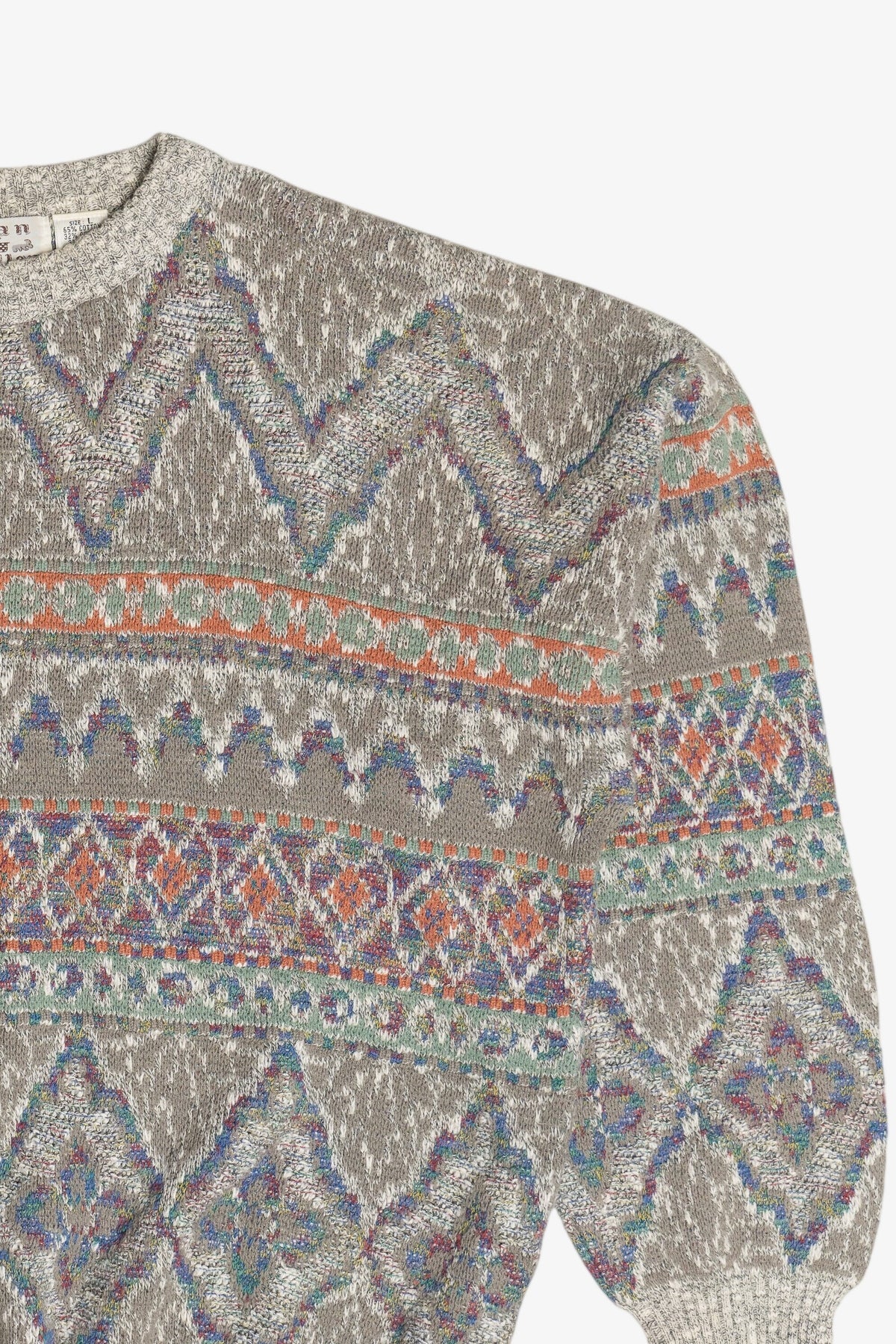 Vintage Pastel Fair Isle Sweater (1980s)