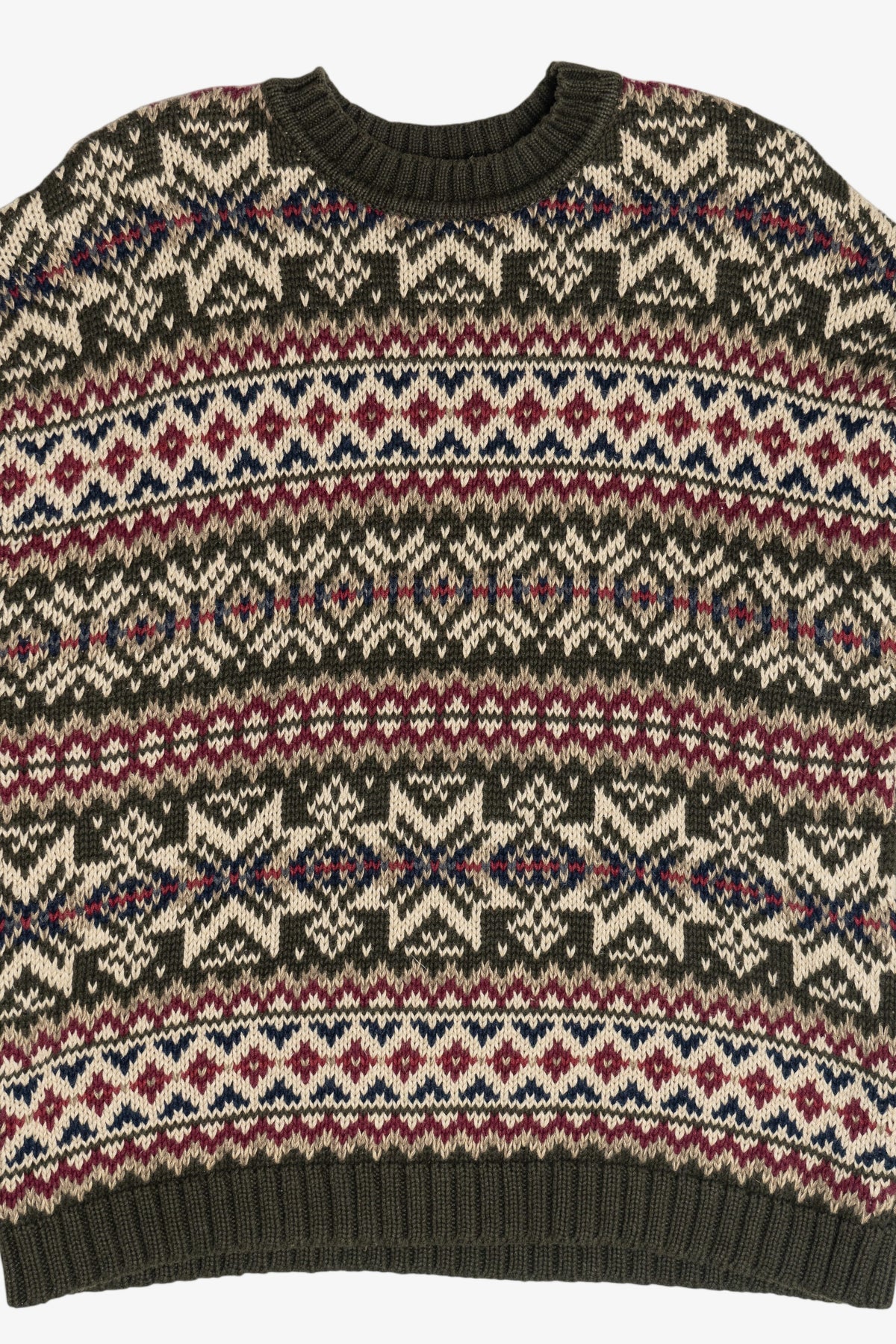 Vintage Abercrombie "The Big Sweater" Fair Isle Sweater (1990s)