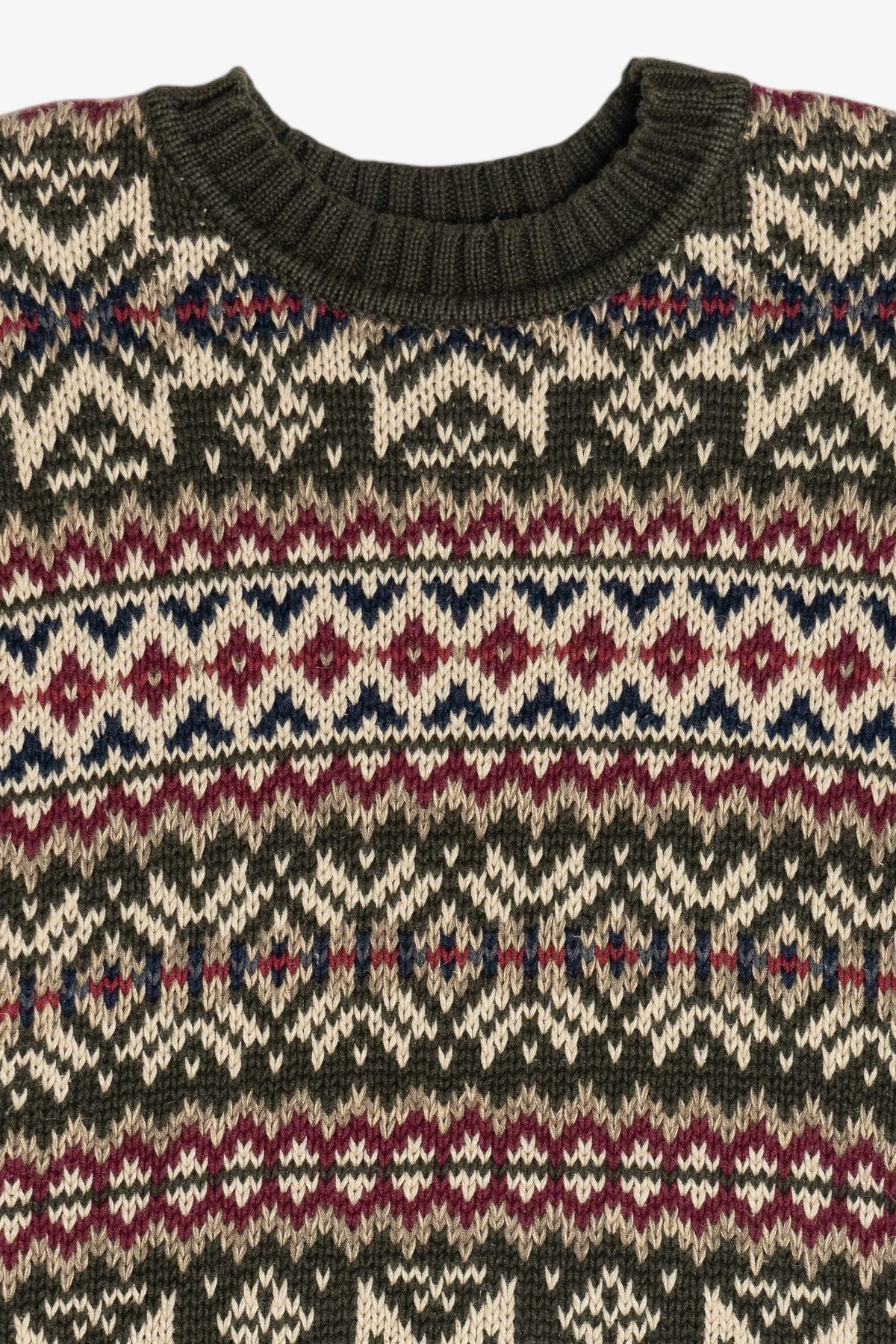 Vintage Abercrombie "The Big Sweater" Fair Isle Sweater (1990s)