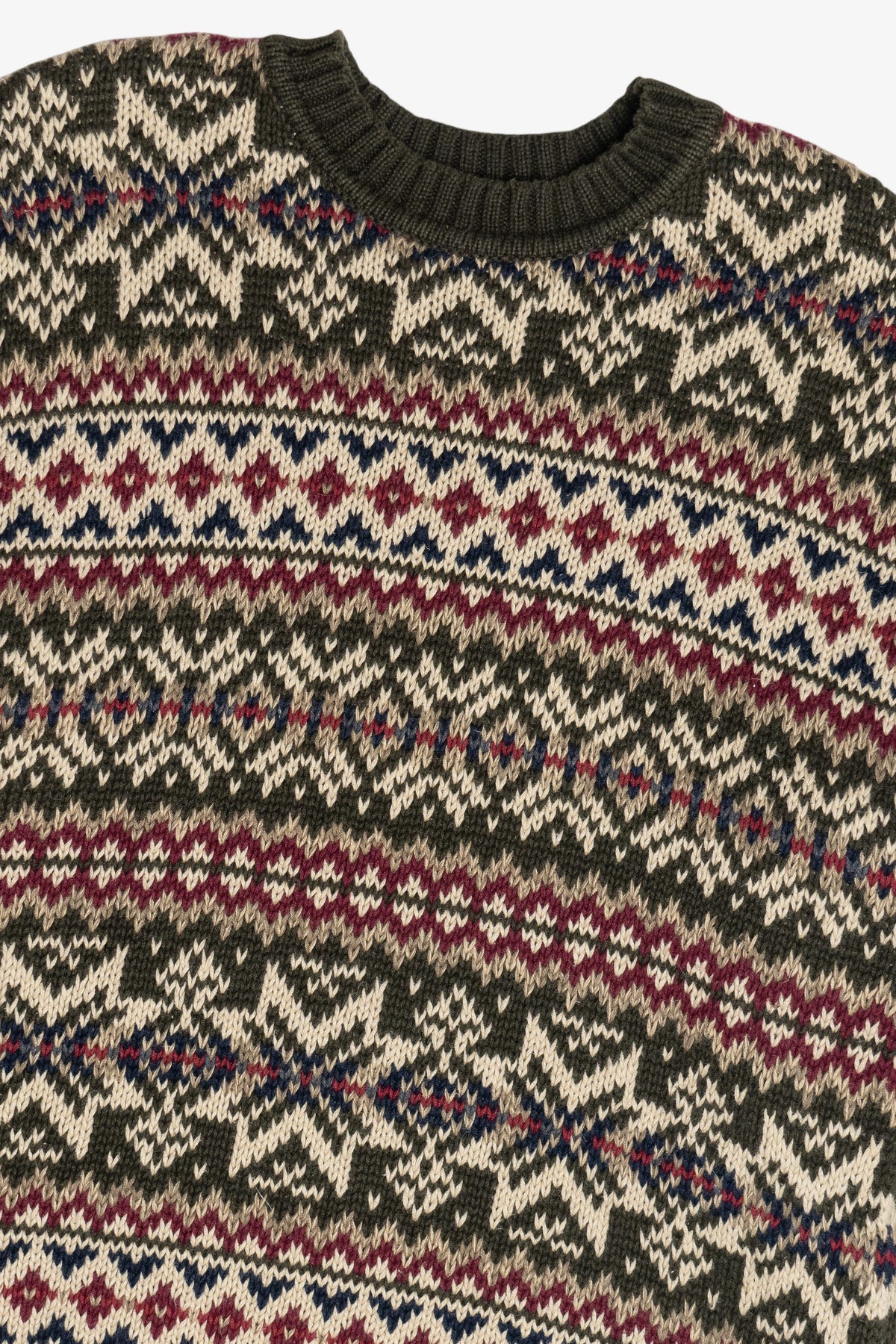 Vintage Abercrombie "The Big Sweater" Fair Isle Sweater (1990s)