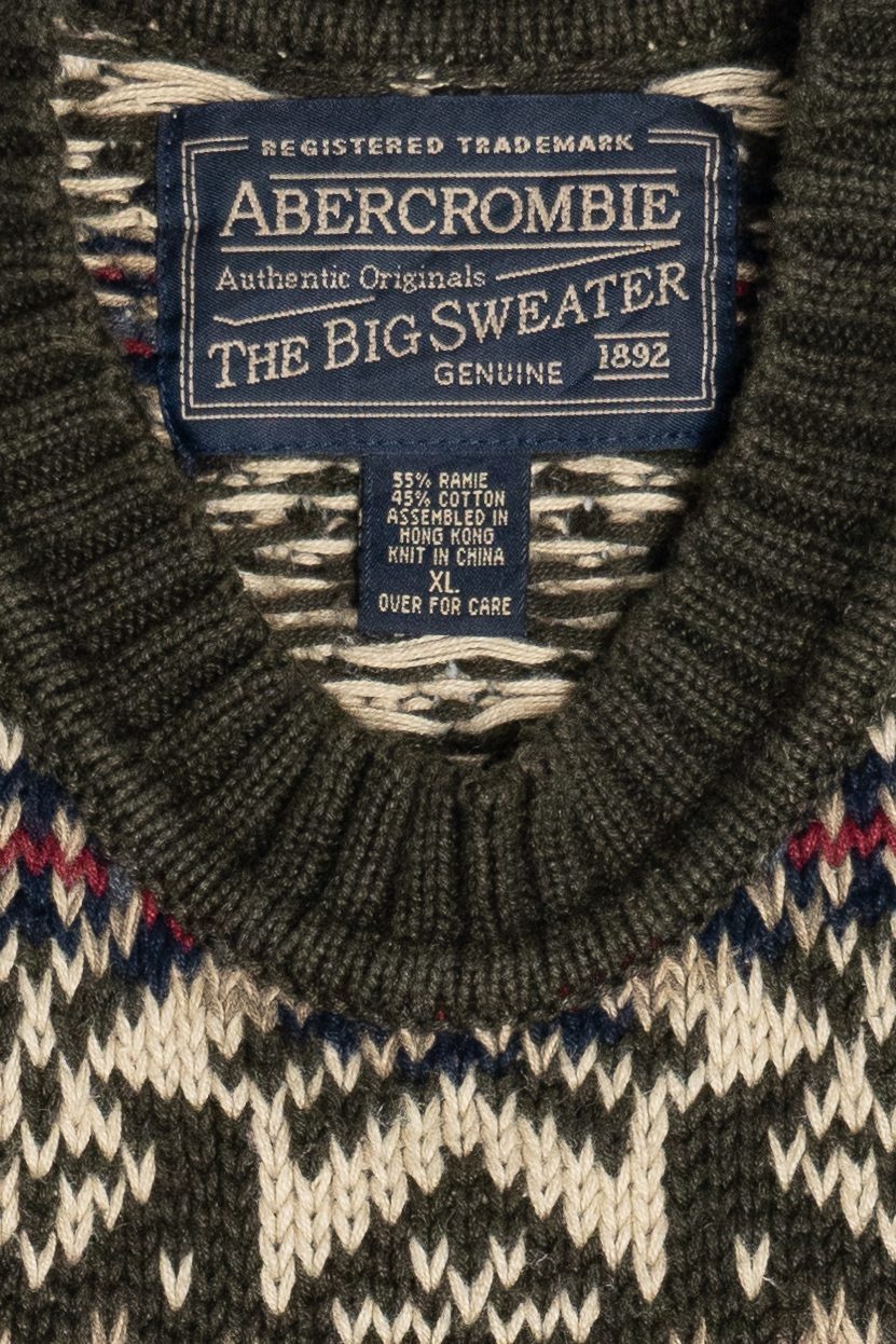 Vintage Abercrombie "The Big Sweater" Fair Isle Sweater (1990s)