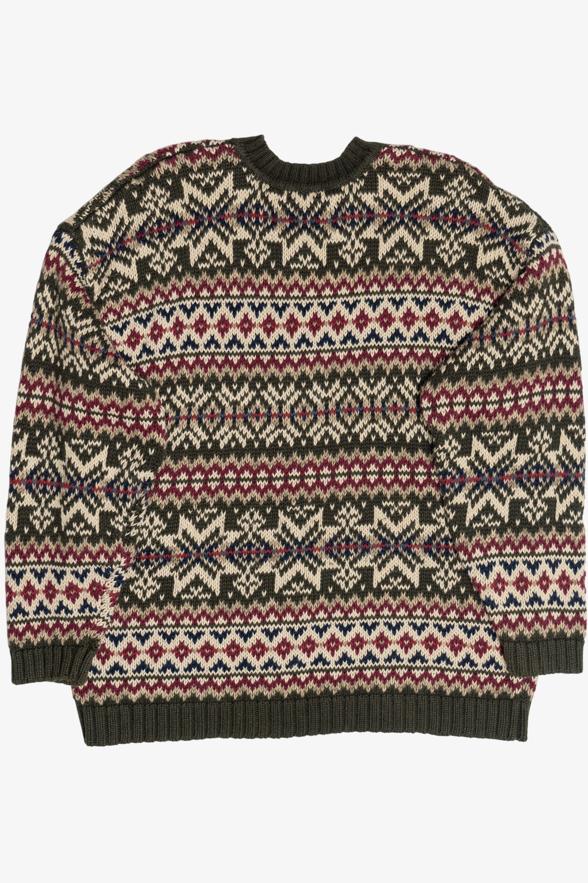 Vintage Abercrombie "The Big Sweater" Fair Isle Sweater (1990s)