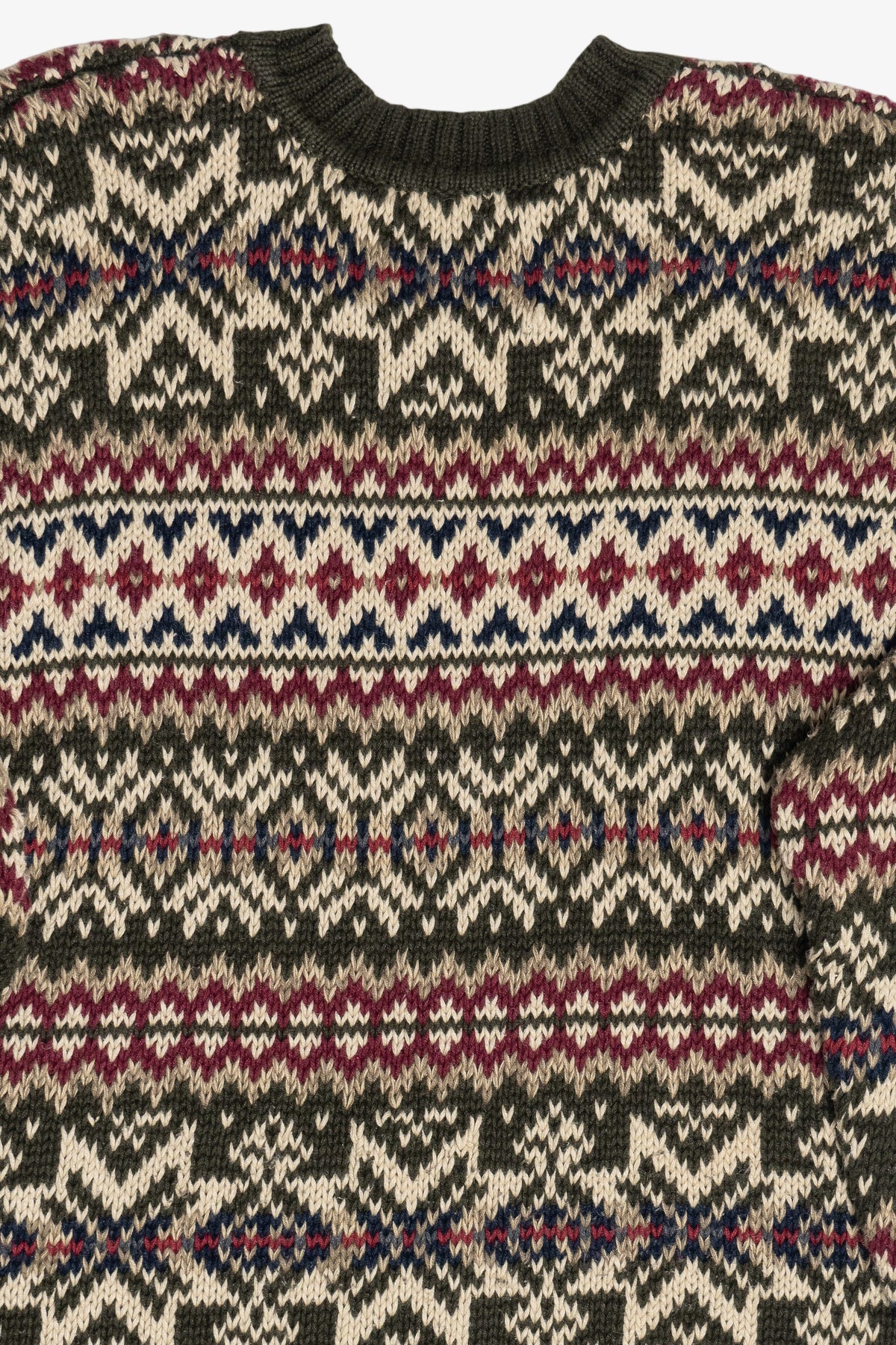 Vintage Abercrombie "The Big Sweater" Fair Isle Sweater (1990s)