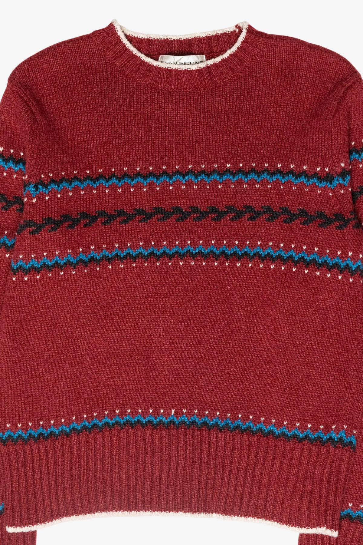 Evan-Picore Red Fair Isle Vintage Sweater (1990s)