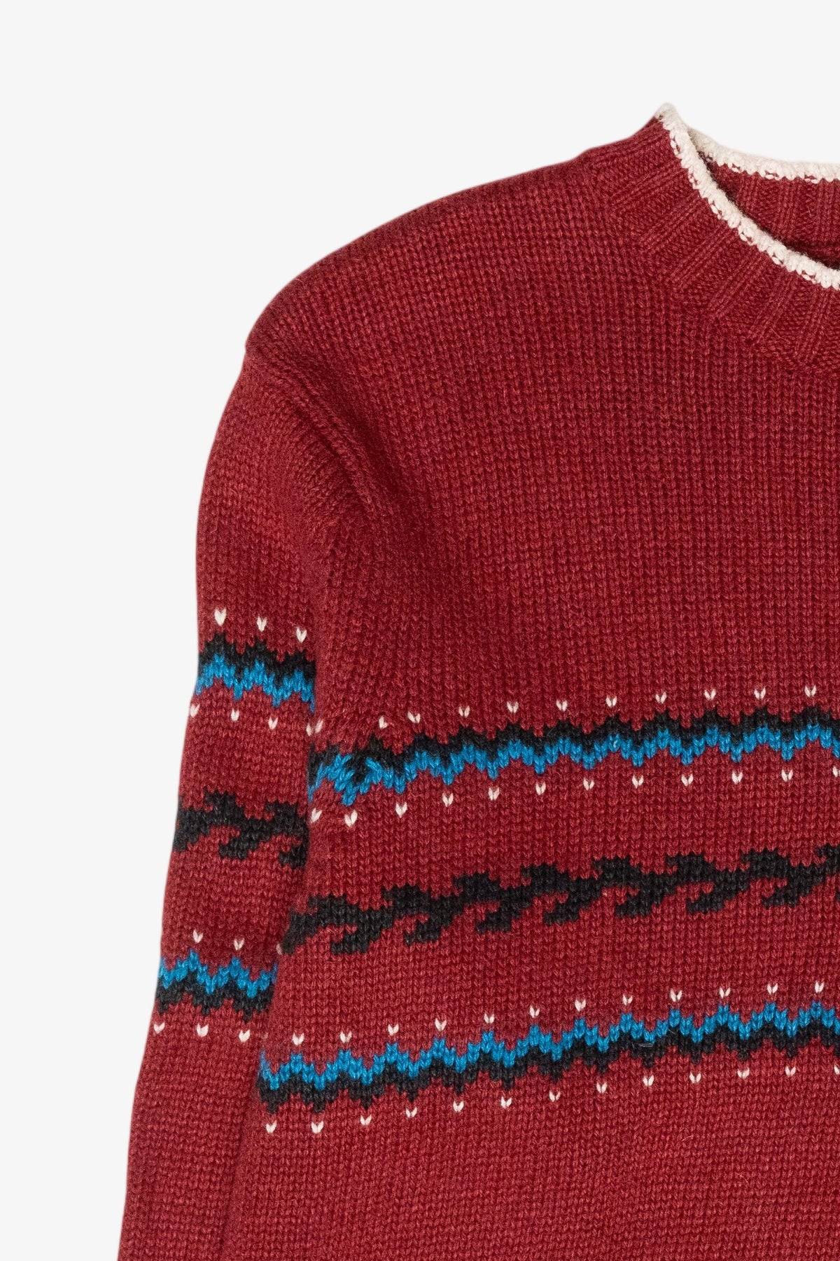 Evan-Picore Red Fair Isle Vintage Sweater (1990s)