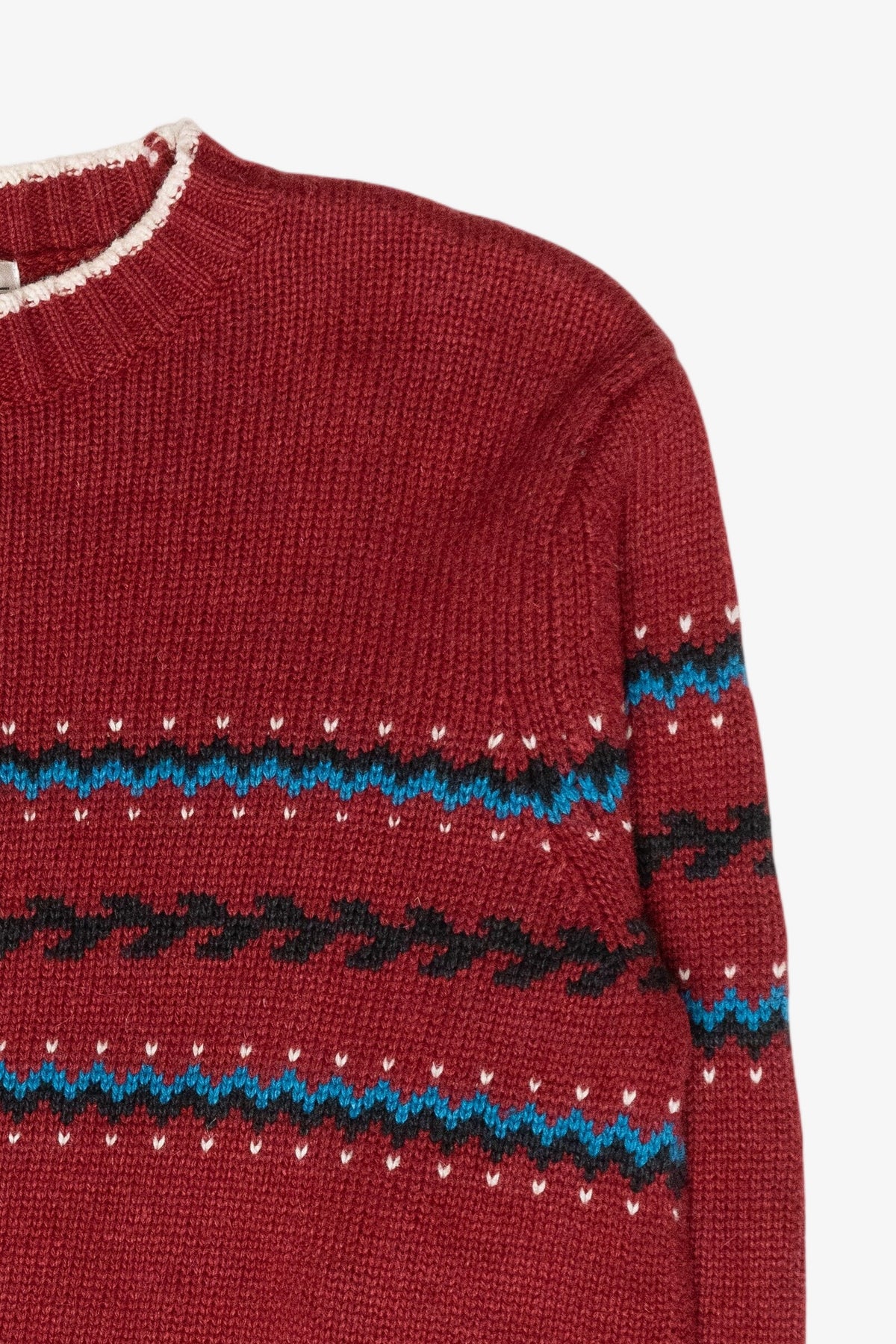 Evan-Picore Red Fair Isle Vintage Sweater (1990s)
