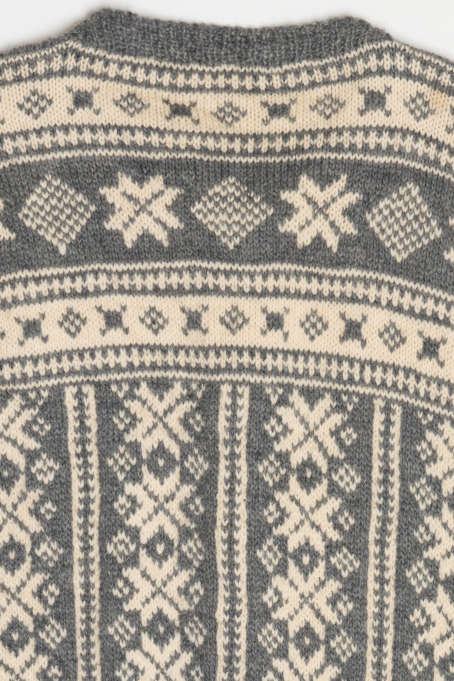 Vintage Fair Isle Heavyweight Cardigan Sweater (1980s)