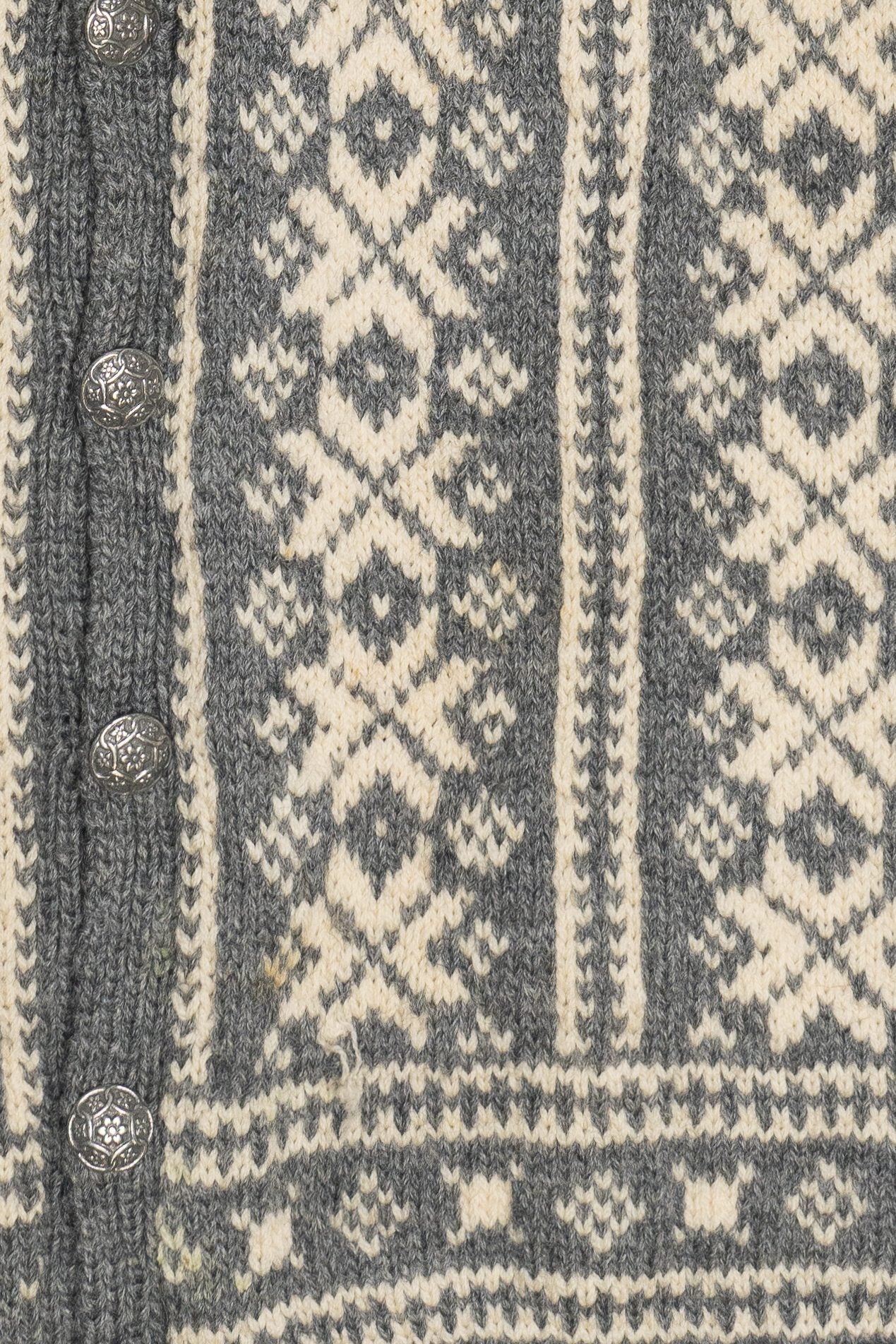 Vintage Fair Isle Heavyweight Cardigan Sweater (1980s)
