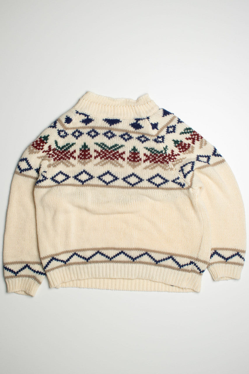 Vintage Capucino Fair Isle Sweater