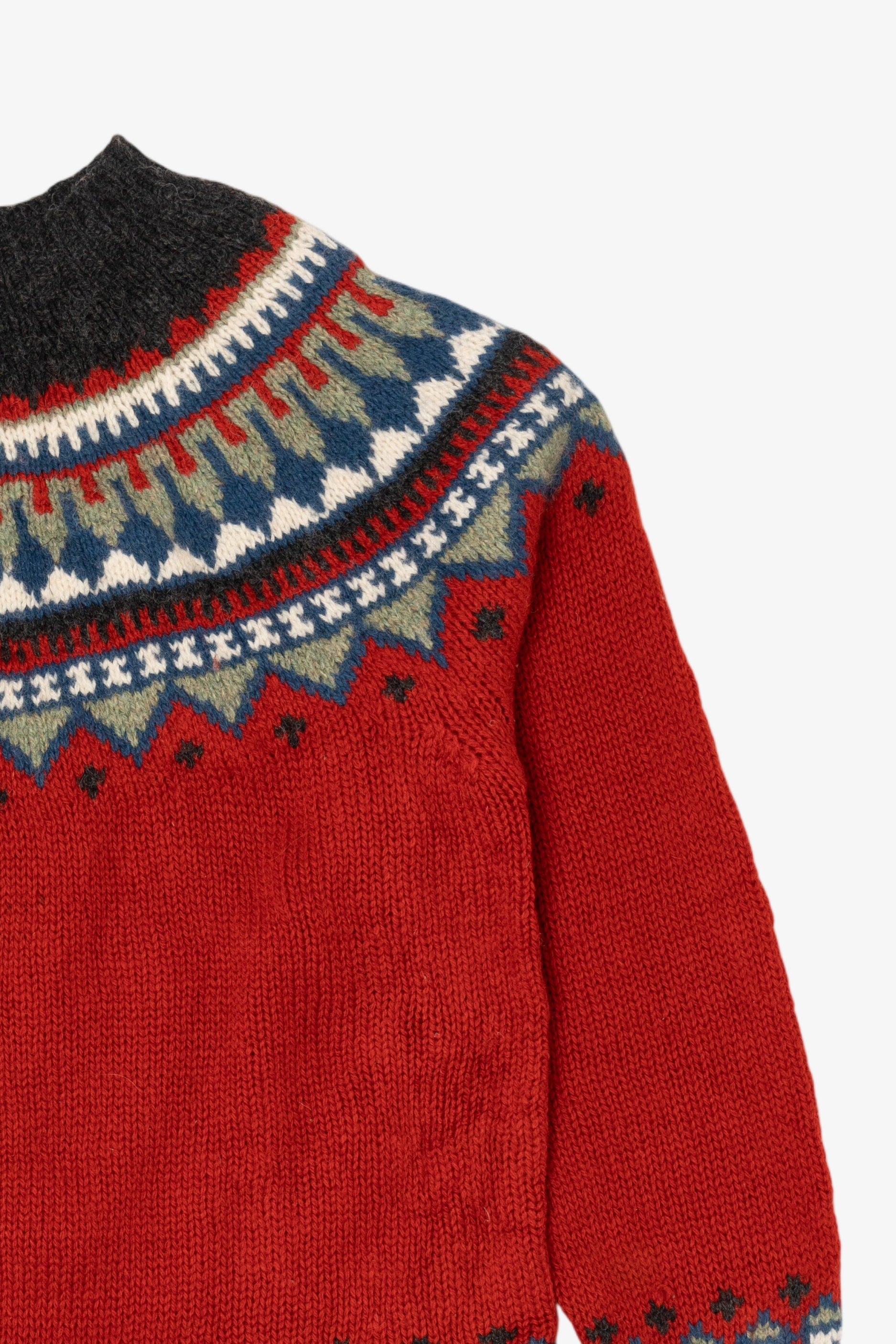 Vintage Red Eddie Bauer Fair Isle Sweater (1990s)