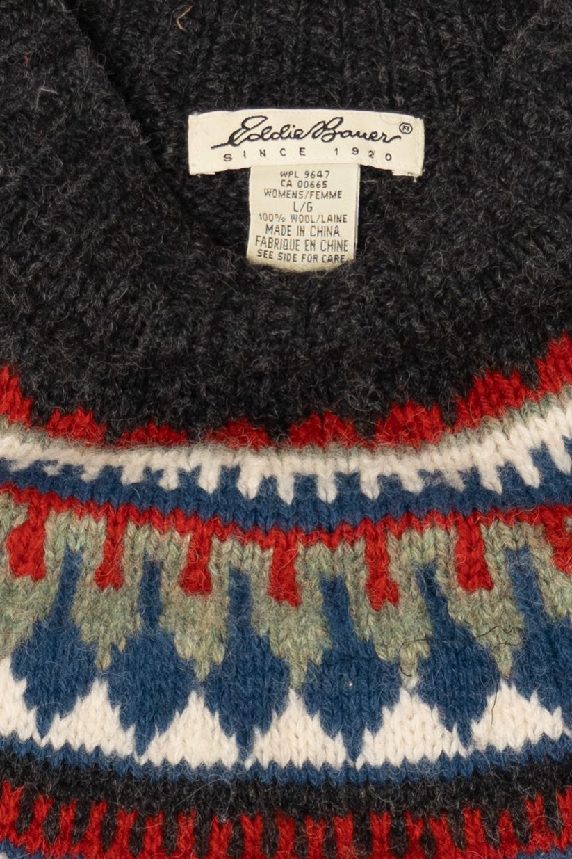 Vintage Red Eddie Bauer Fair Isle Sweater (1990s)