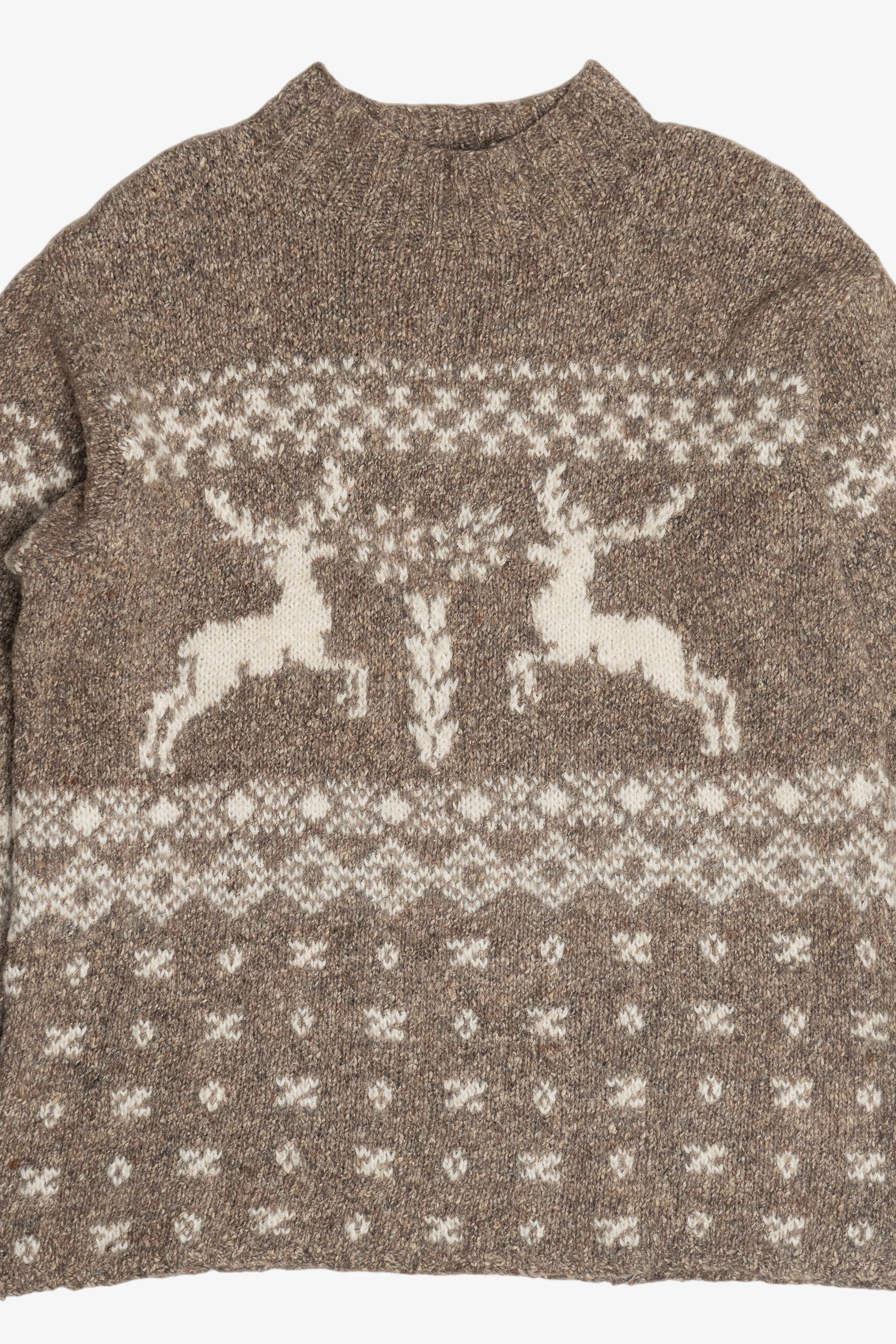 Vintage Reindeer Fair Isle Wool Sweater (1990s)