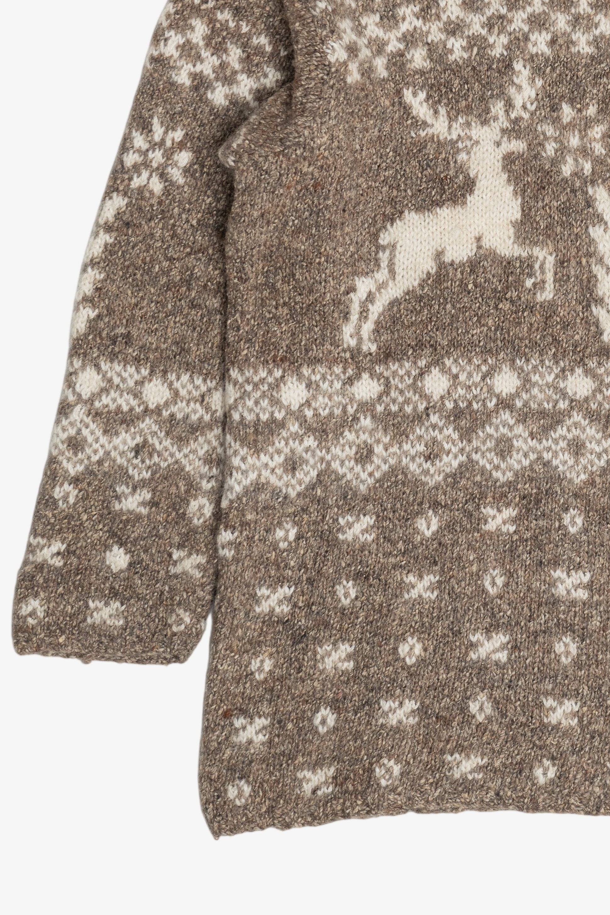 Vintage Reindeer Fair Isle Wool Sweater (1990s)