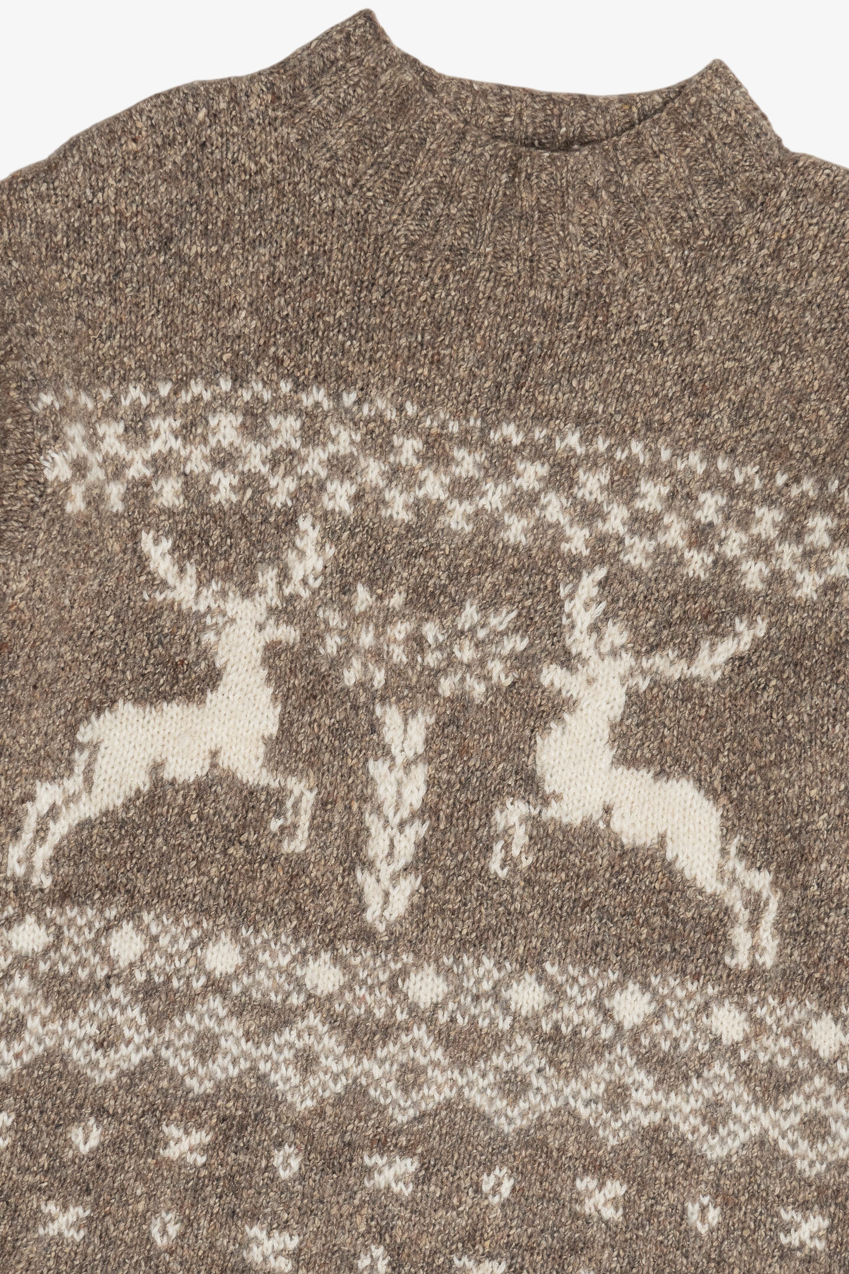 Vintage Reindeer Fair Isle Wool Sweater (1990s)