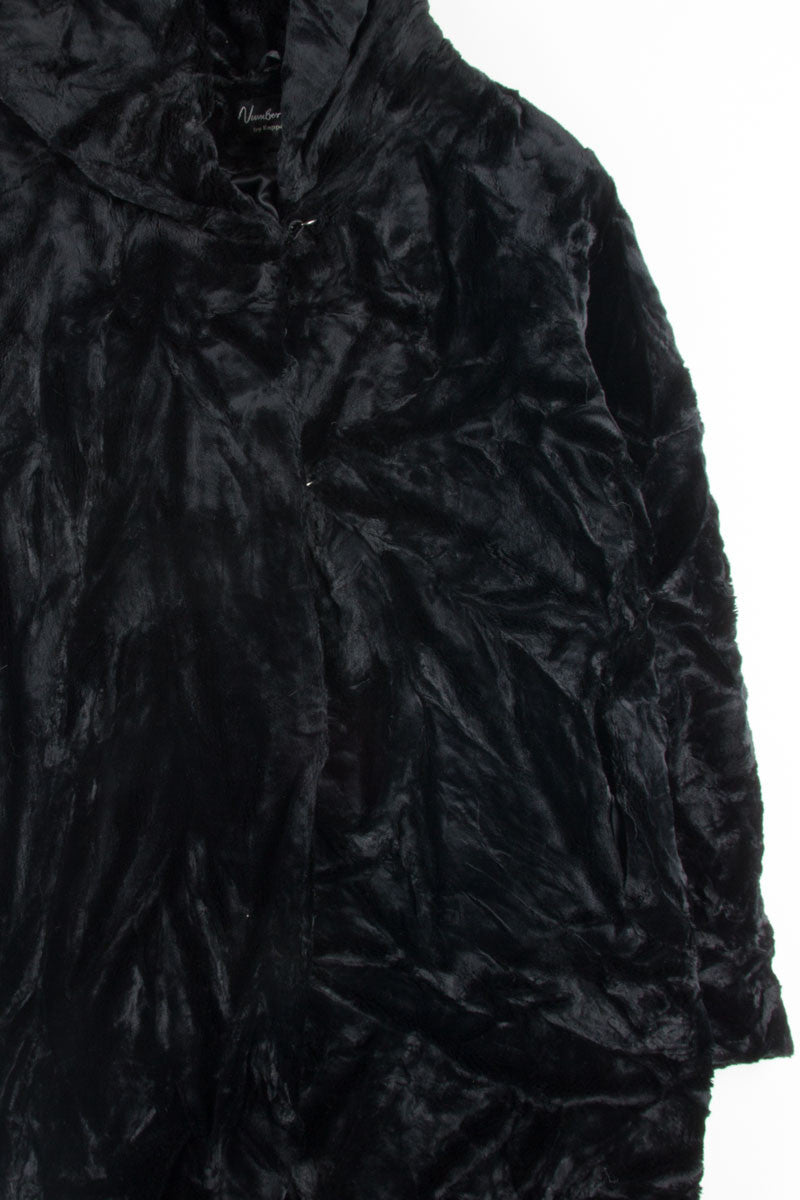 Black Faux Fur Coat 3
