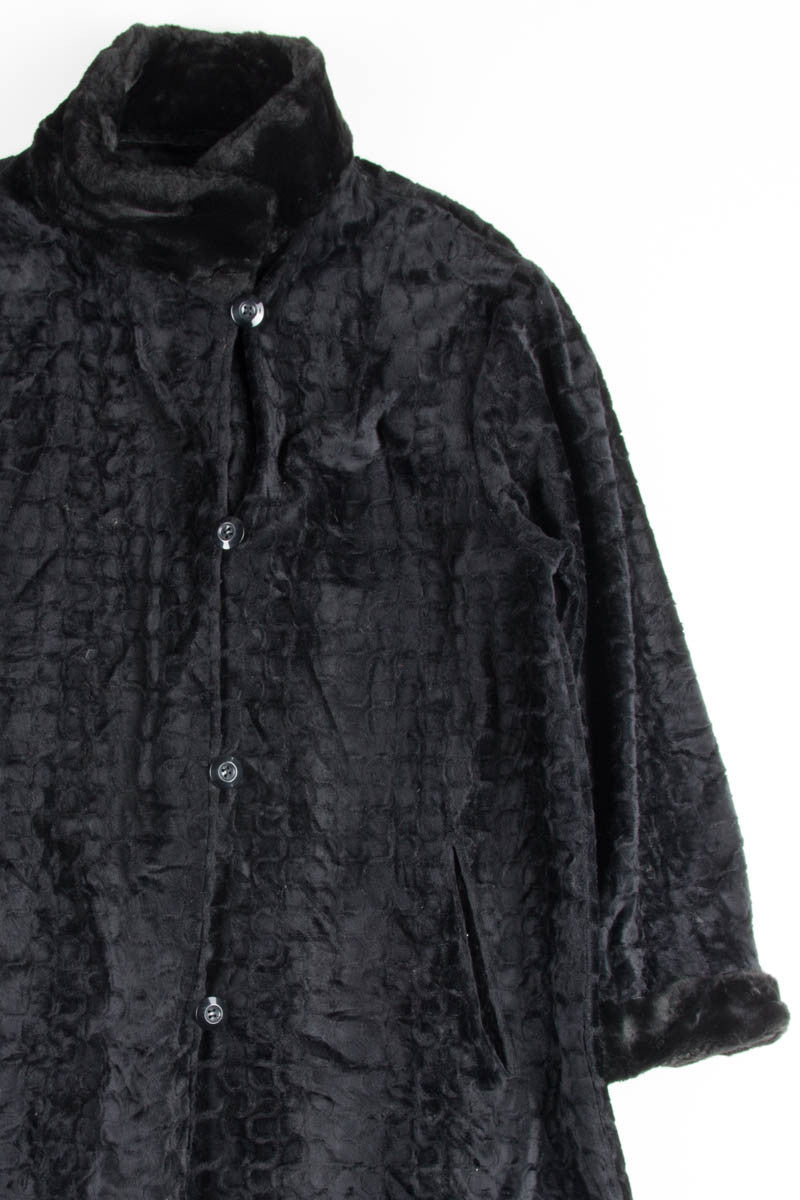 Black Snake Vintage Fur Coat