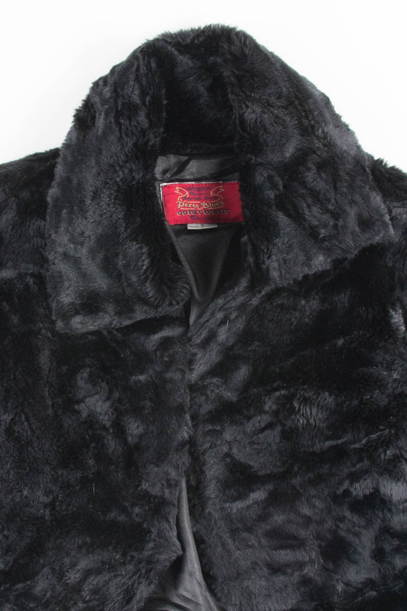 Black Vintage Fur Shrug