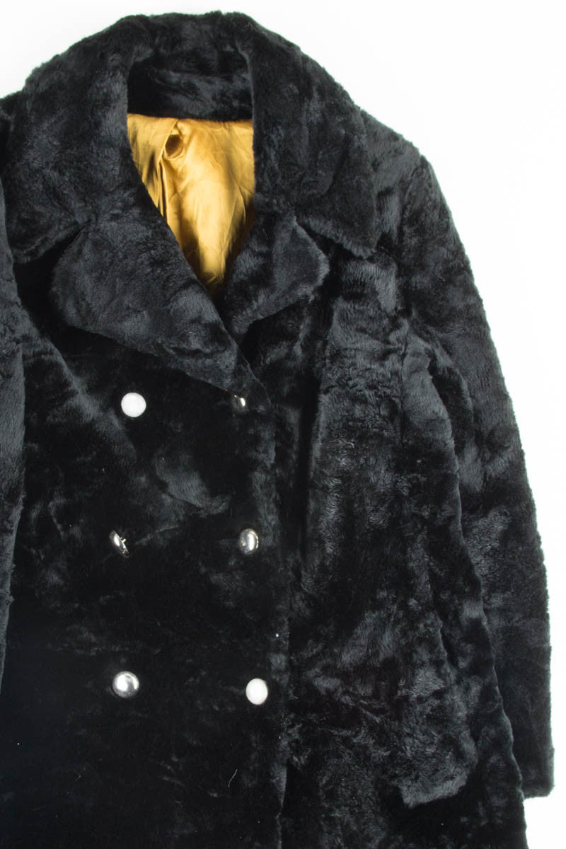 Black Vintage Fur Coat 3