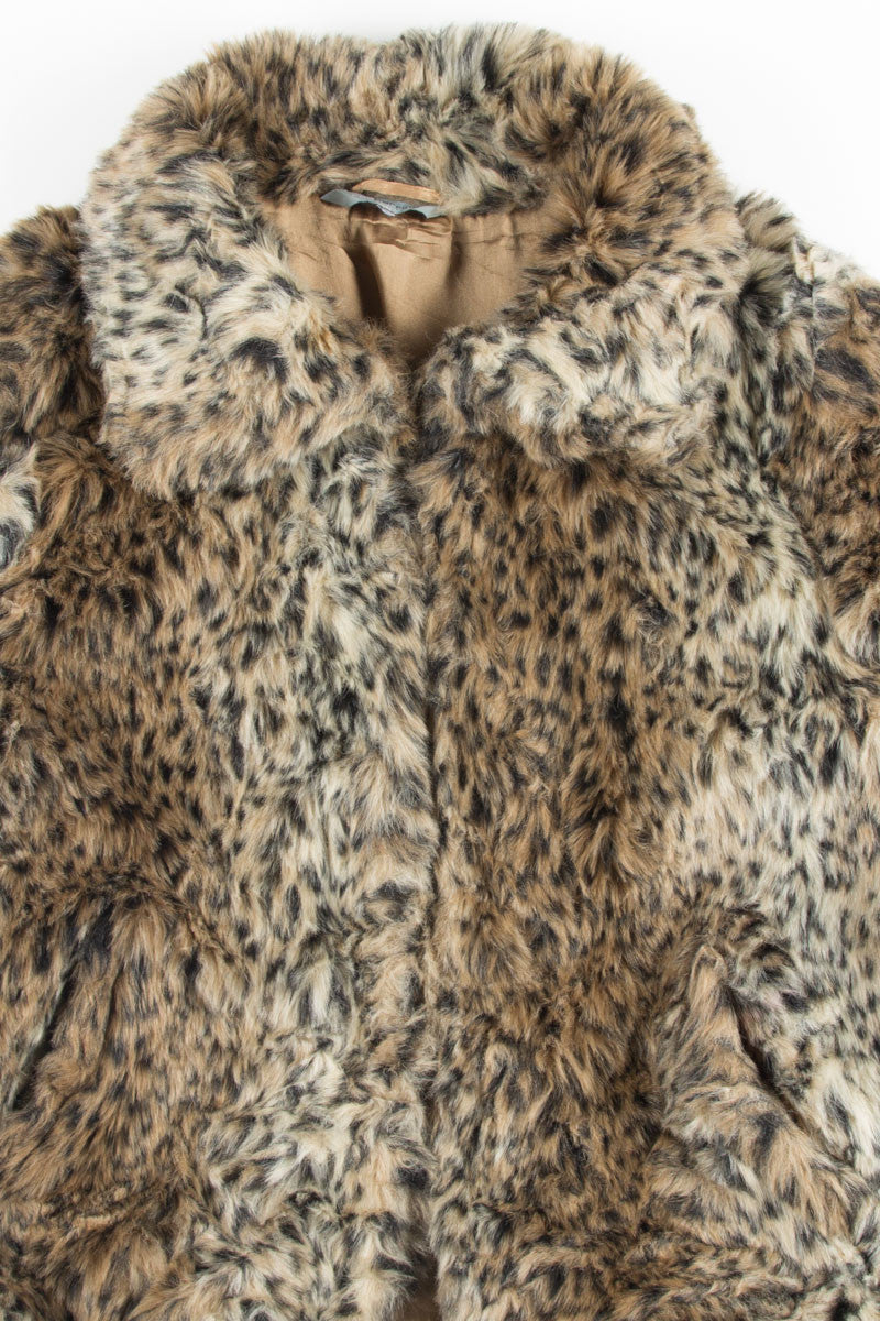 Leopard Print Fur Coat 1