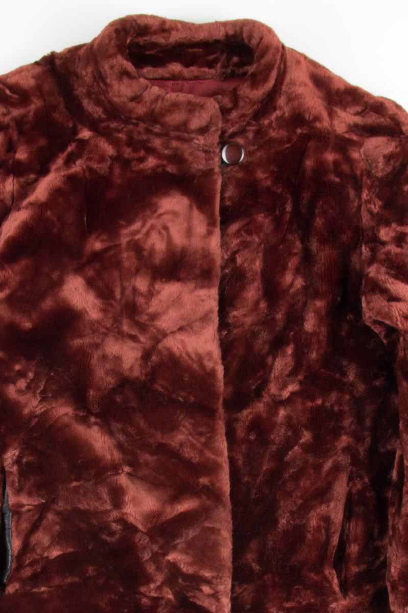Burgundy Fur Coat