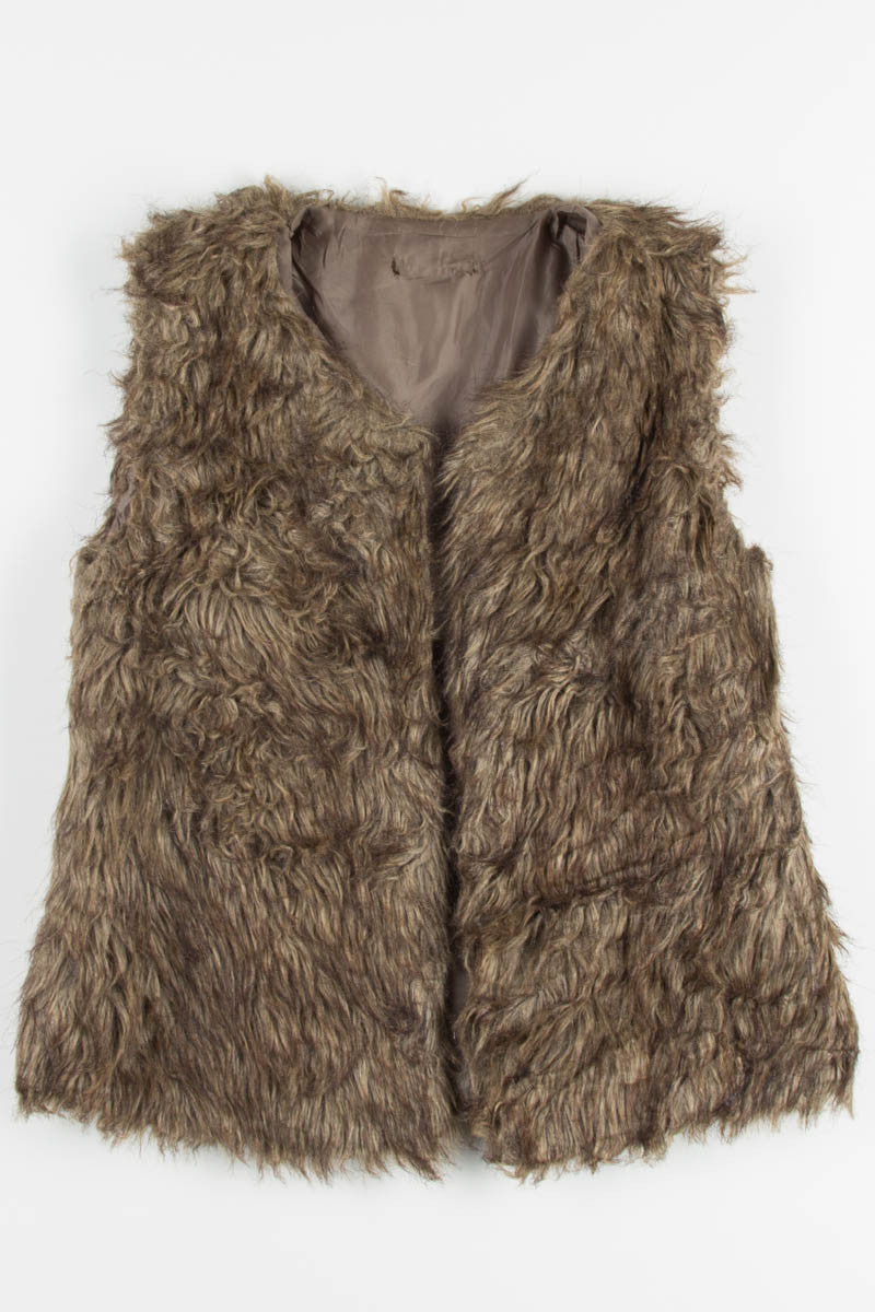 Brown Shag Vest