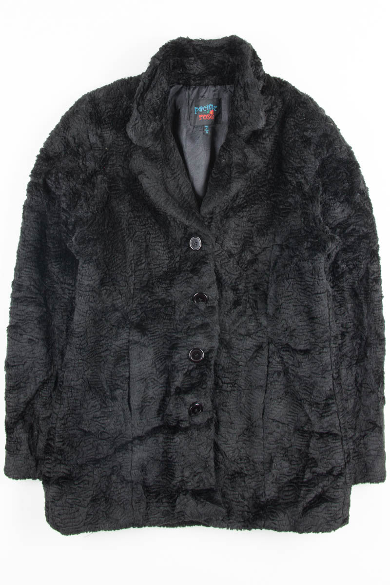 Black Vintage Fur Coat 1