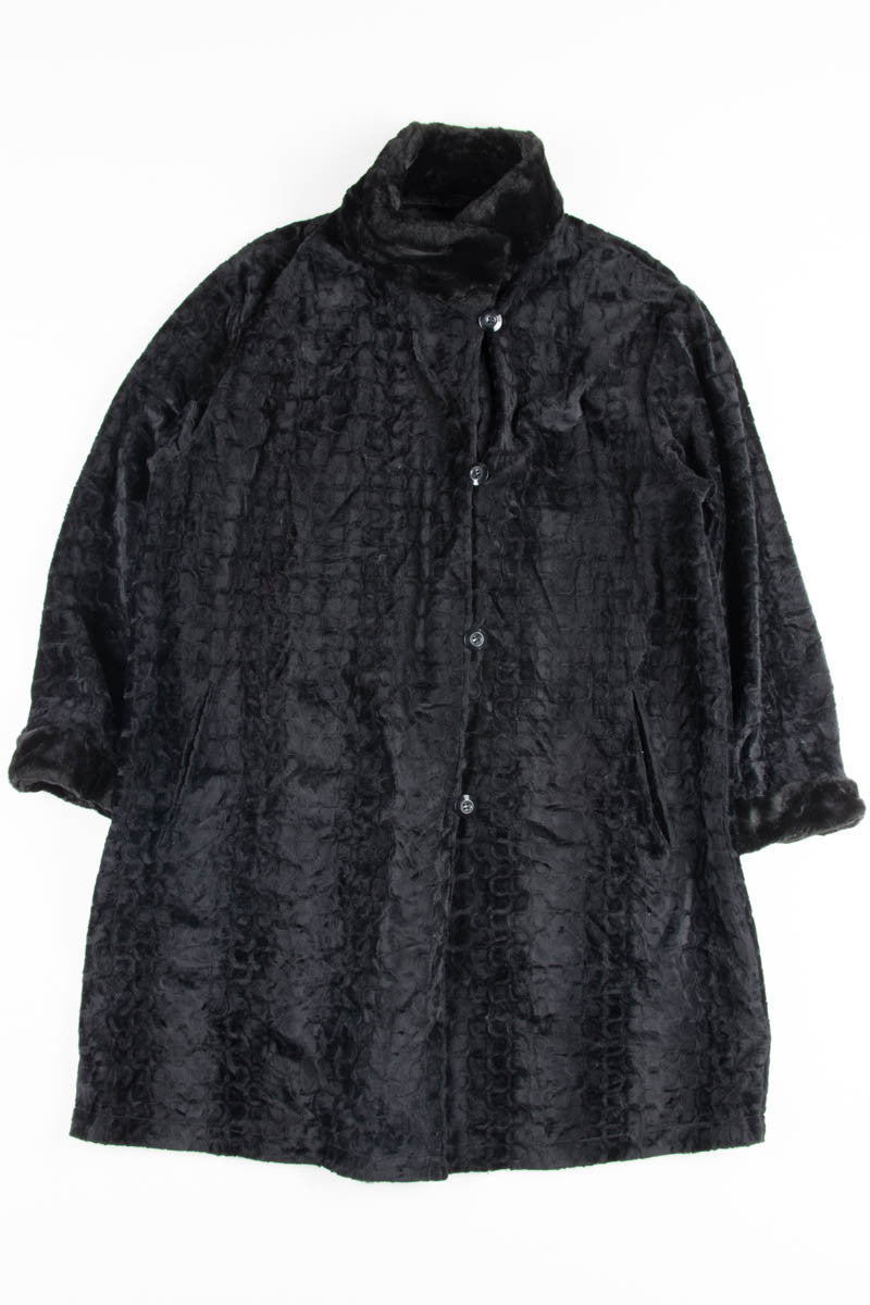 Black Snake Vintage Fur Coat