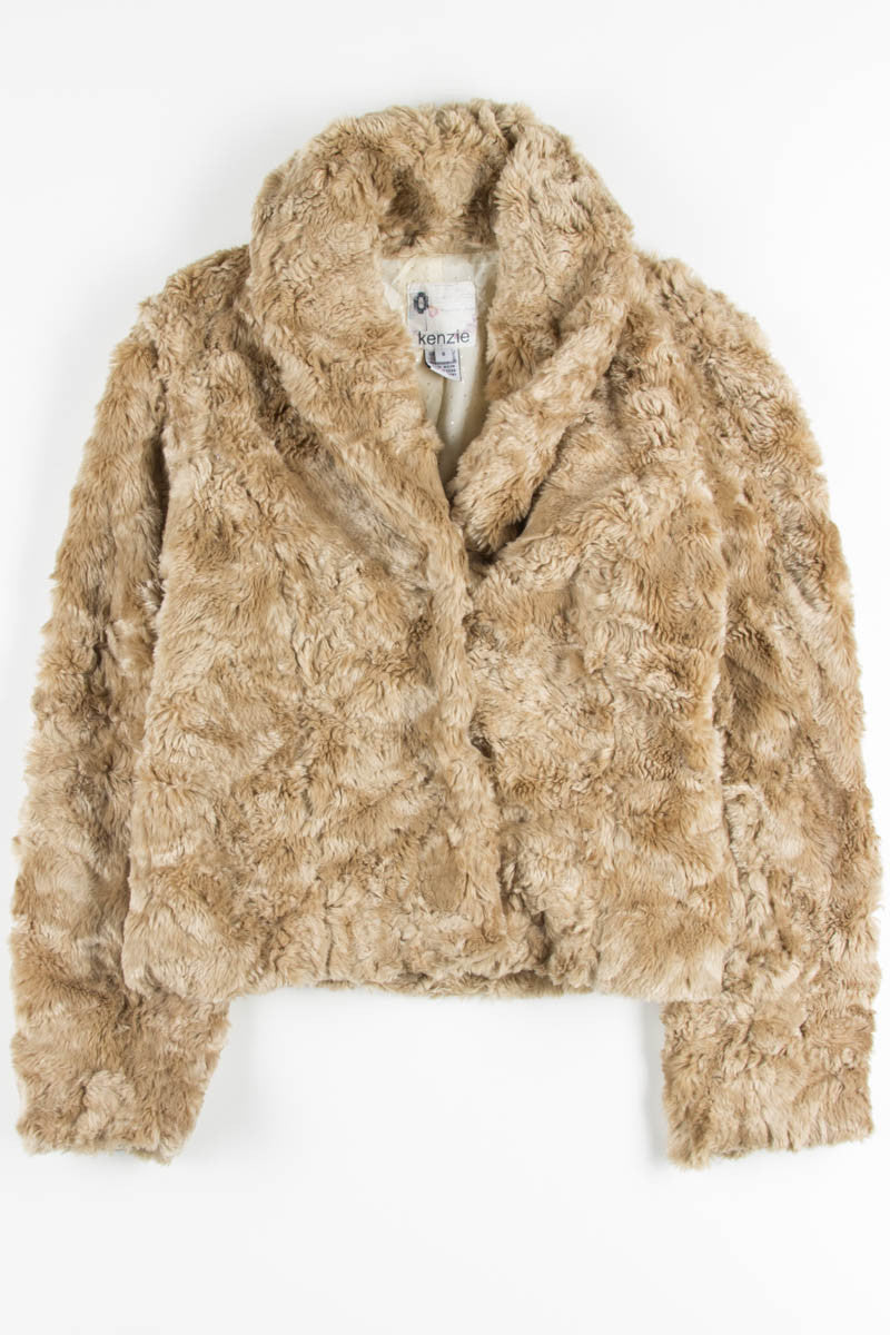Tan Short Vintage Fur Coat