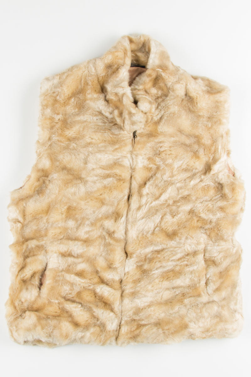 Cream Faux Fur Vest