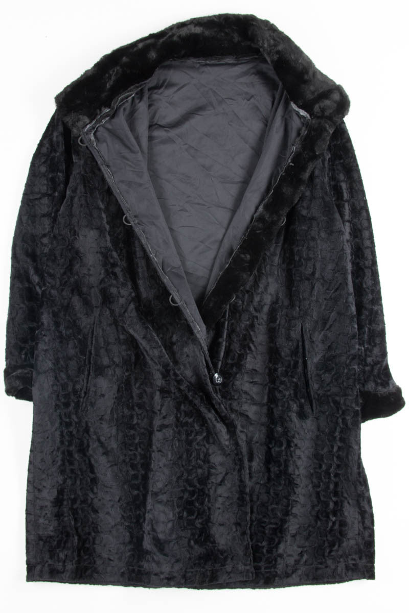 Black Snake Vintage Fur Coat