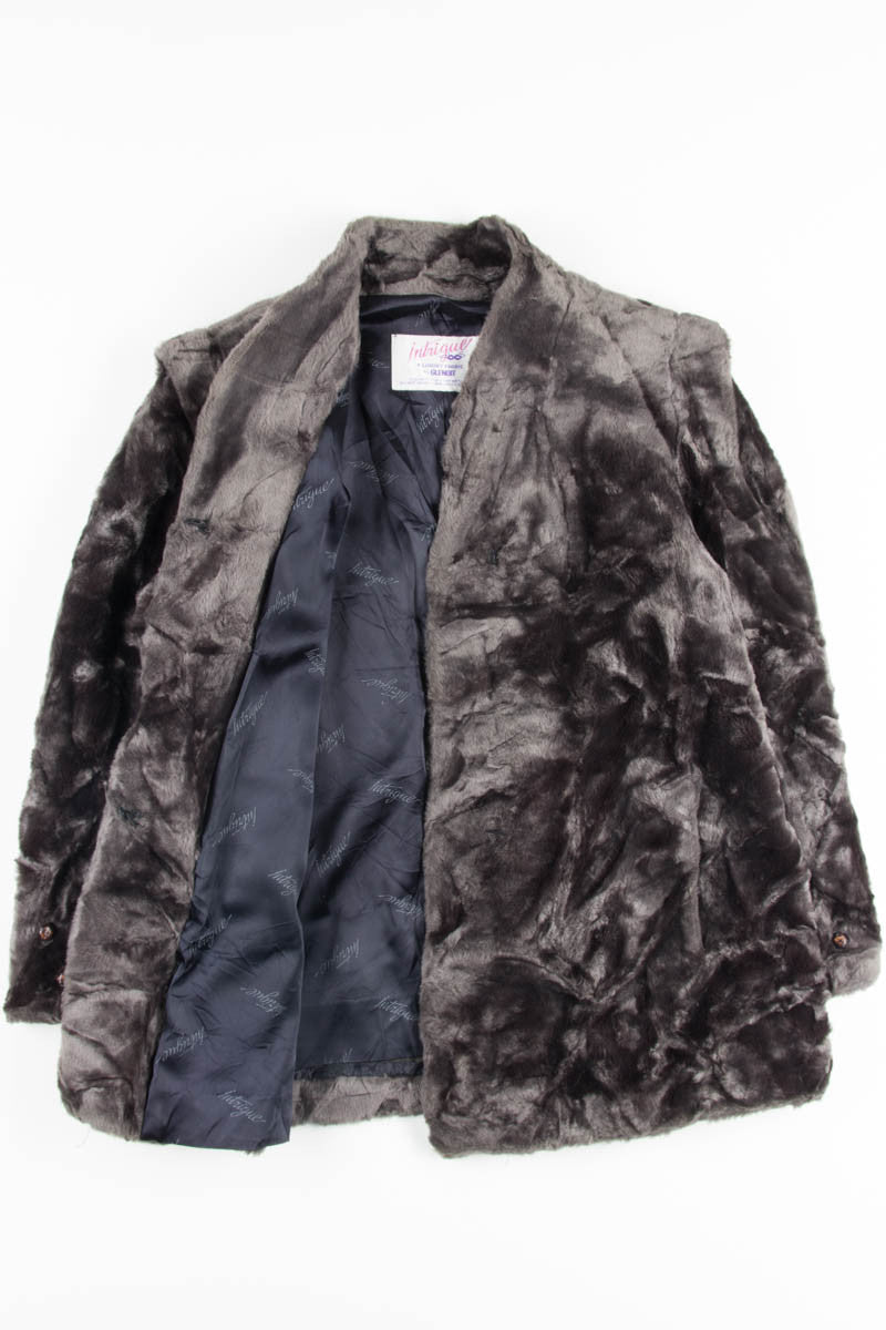Long Brown Vintage Fur Coat