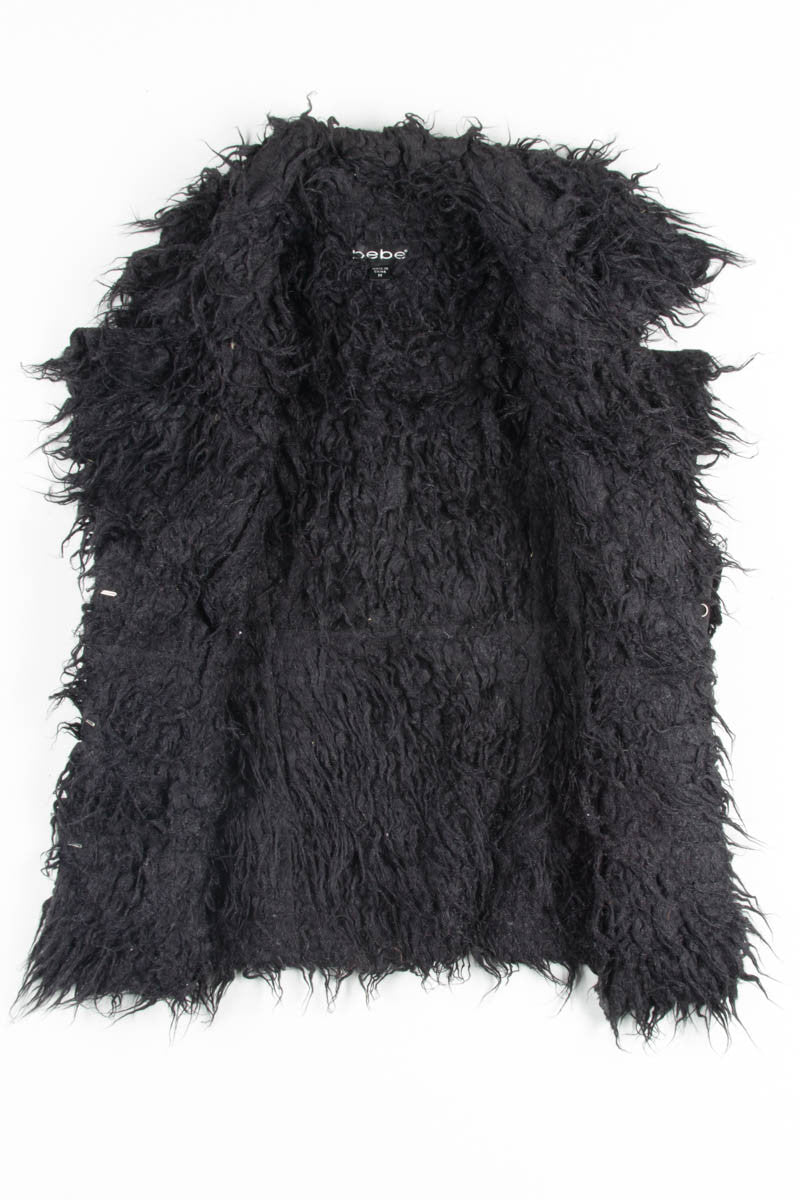 Black Shag Fur Vest