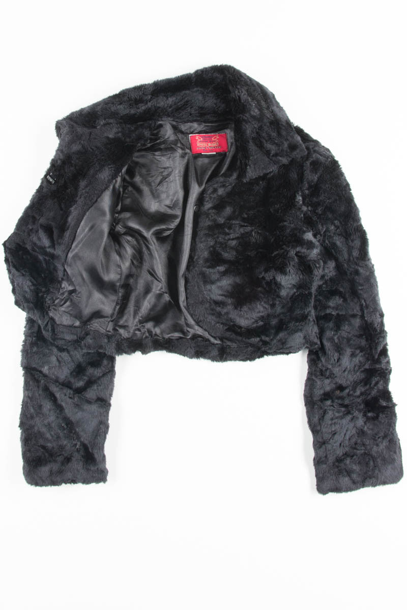 Black Vintage Fur Shrug