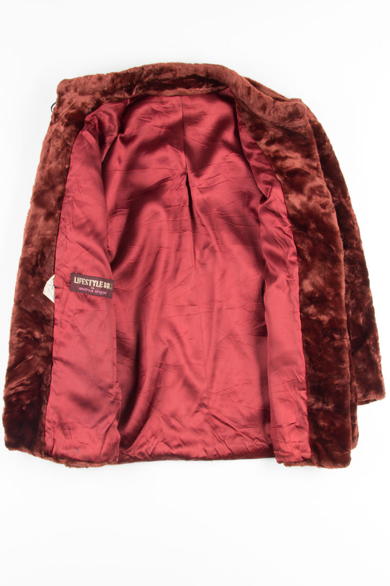 Burgundy Fur Coat