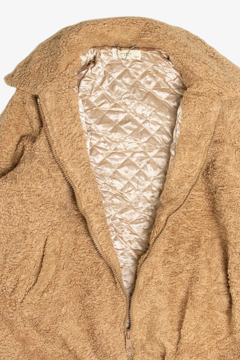 Beige Teddy Faux Fur Coat