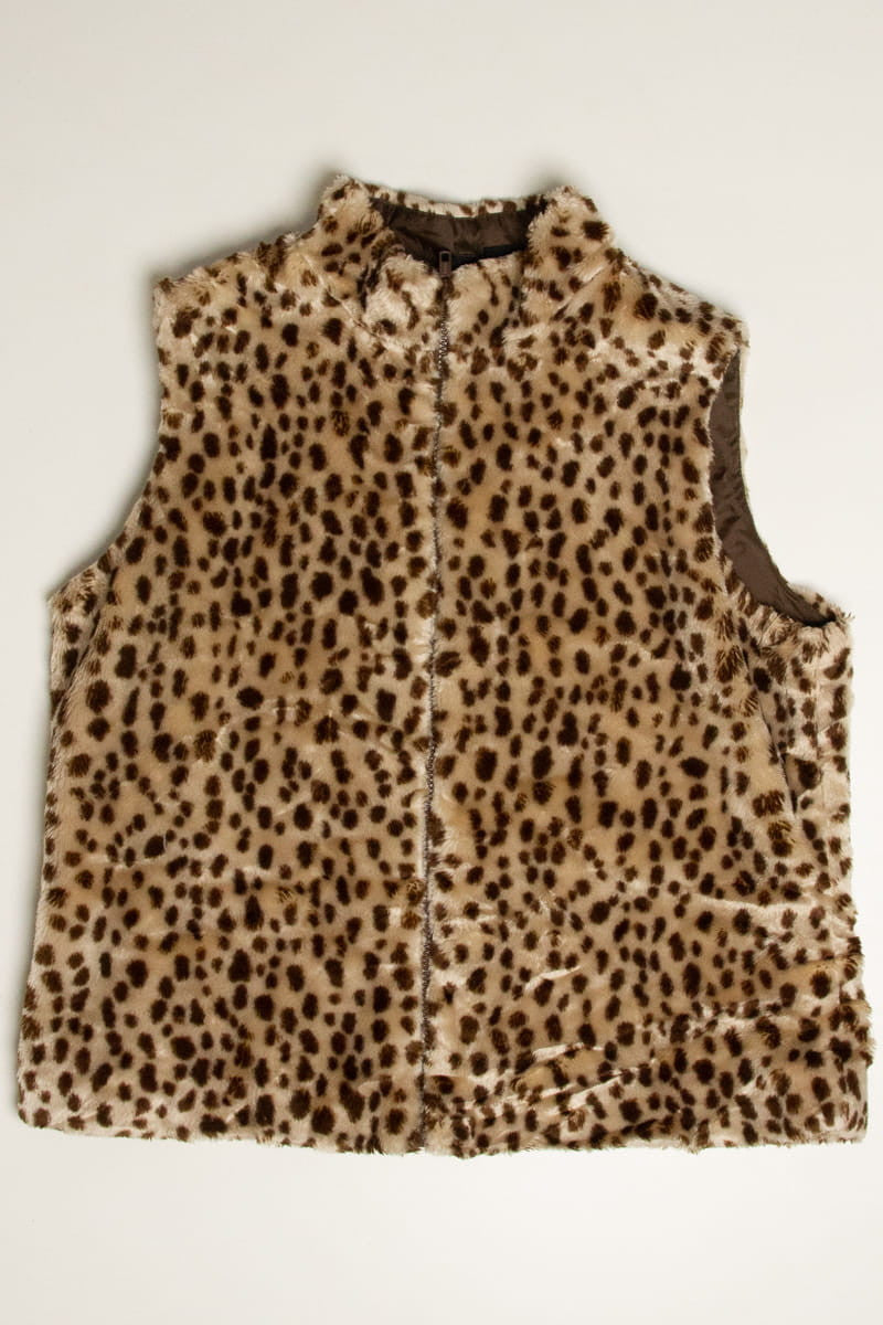 Cheetah Faux Fur Vest