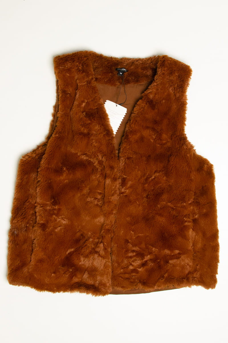 Cinnamon Stella & Dot Faux Fur Vest