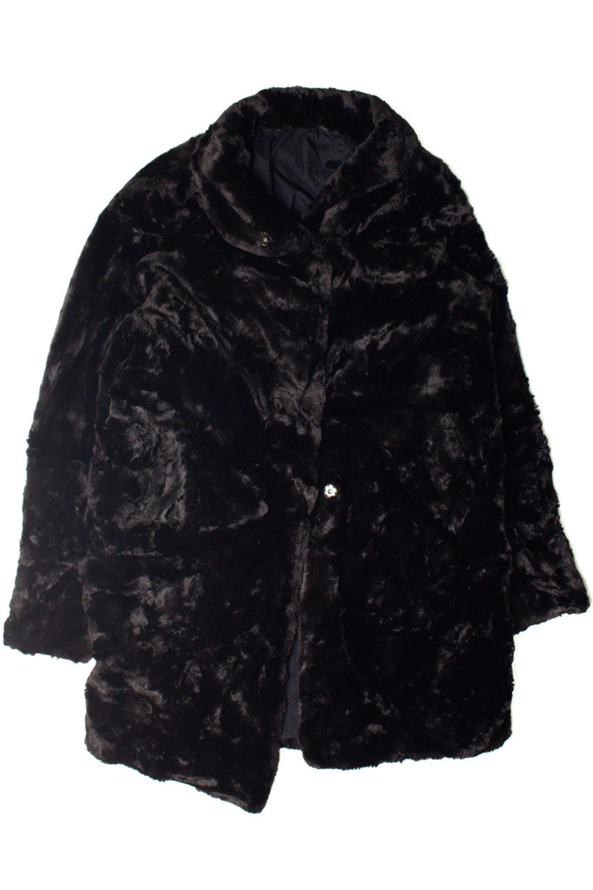 Black Faux Fur Coat 6