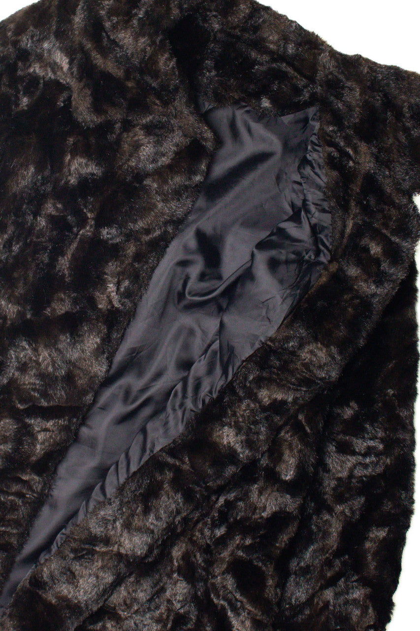 Dark Brown Faux Fur Coat 1