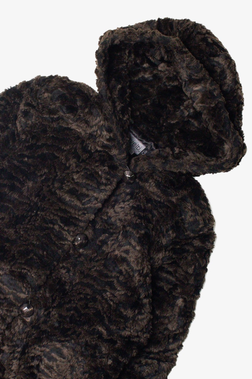 Dark Brown Faux Fur Coat 5