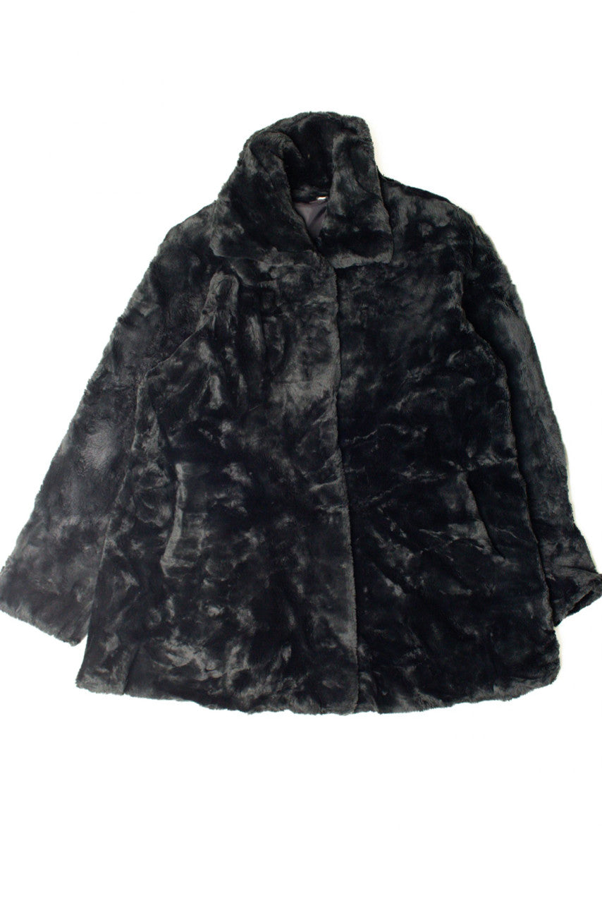 Black Faux Fur Coat 5