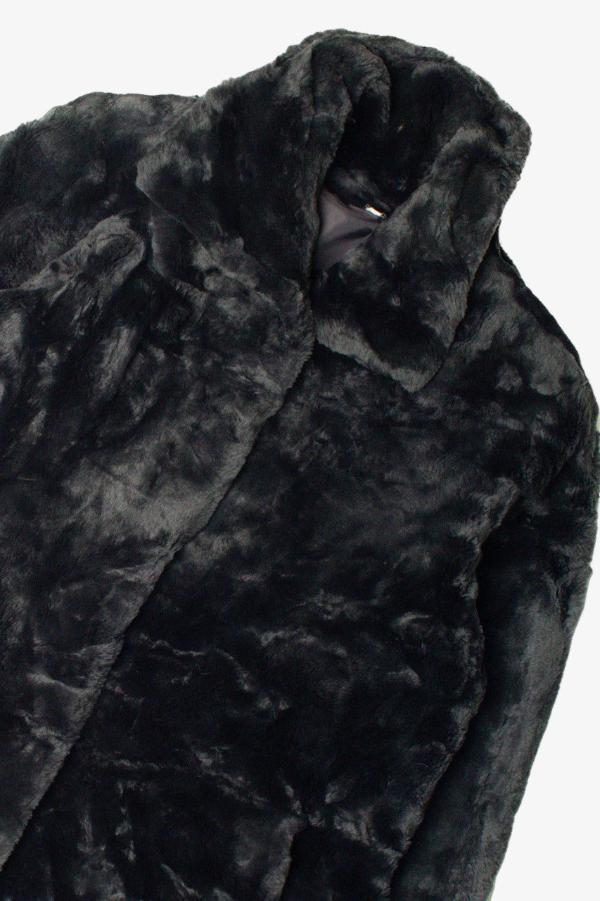 Black Faux Fur Coat 5