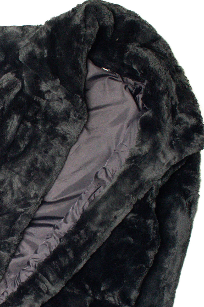 Black Faux Fur Coat 5